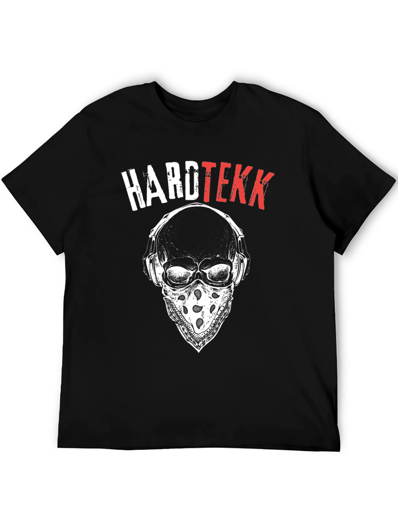 Hardtekk Skull Graphic T-Shirt - Black Cotton Tee