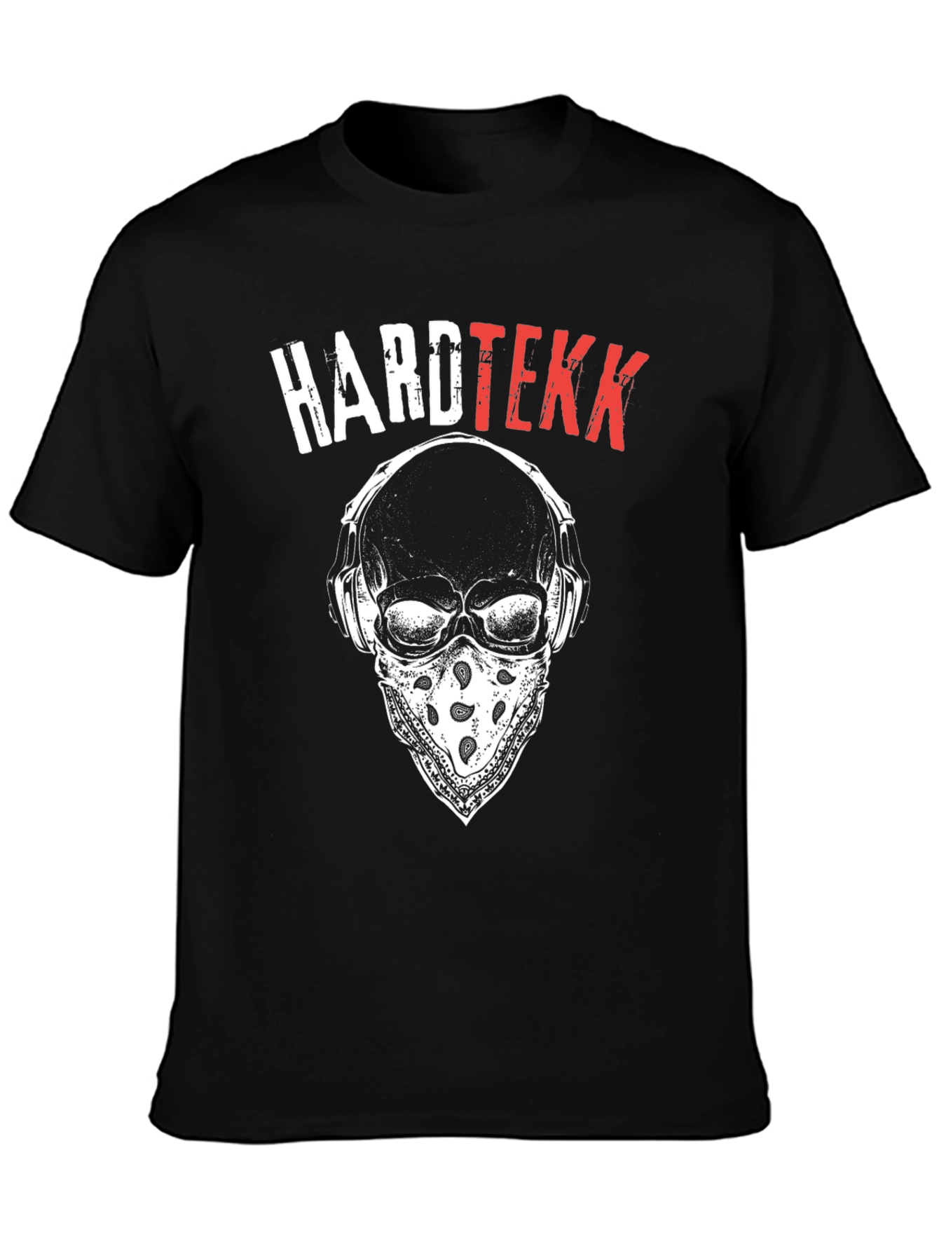 Hardtekk Skull Graphic T-Shirt - Black Cotton Tee