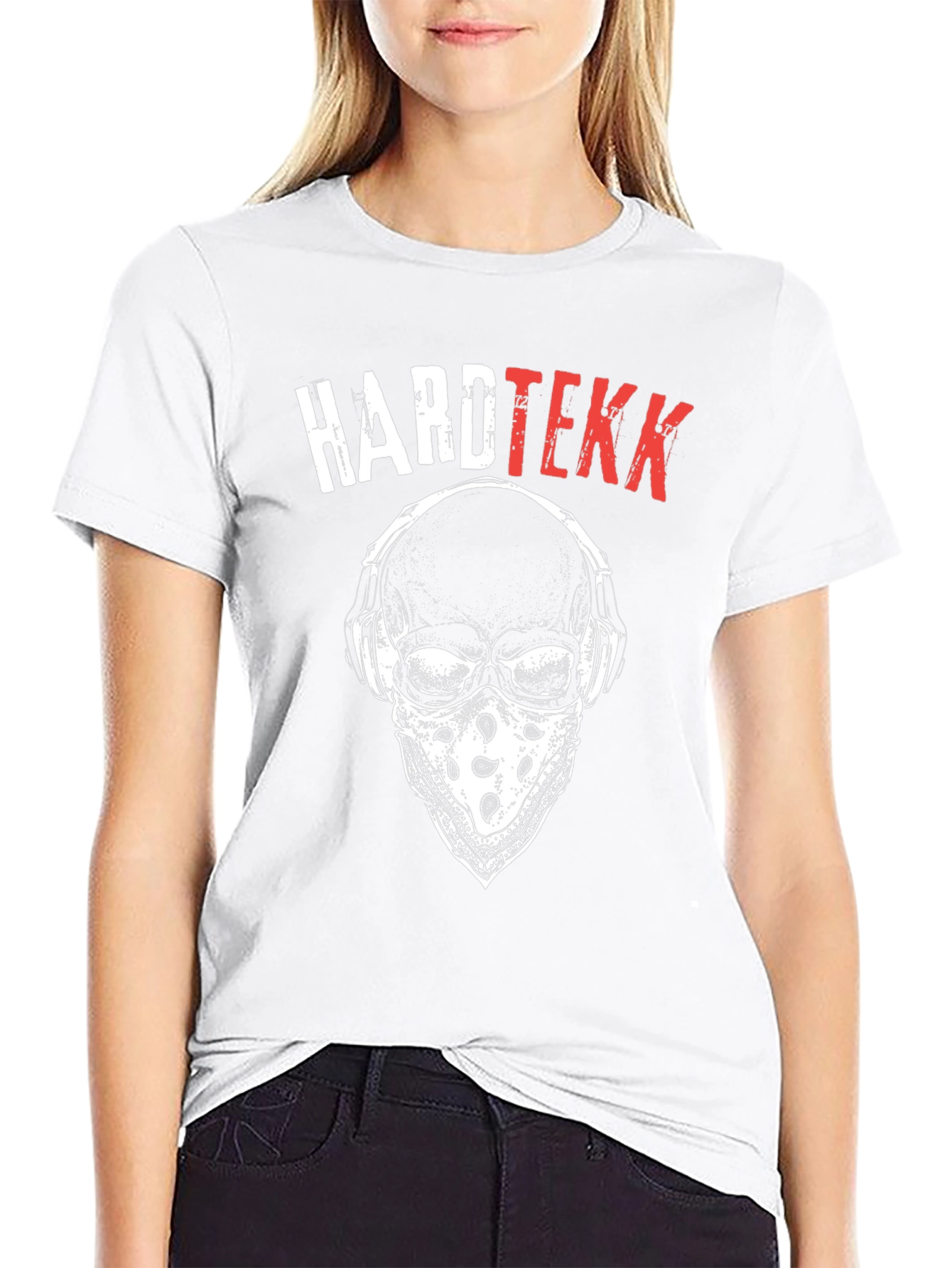 Hardtekk Skull Graphic T-Shirt - Black Cotton Tee