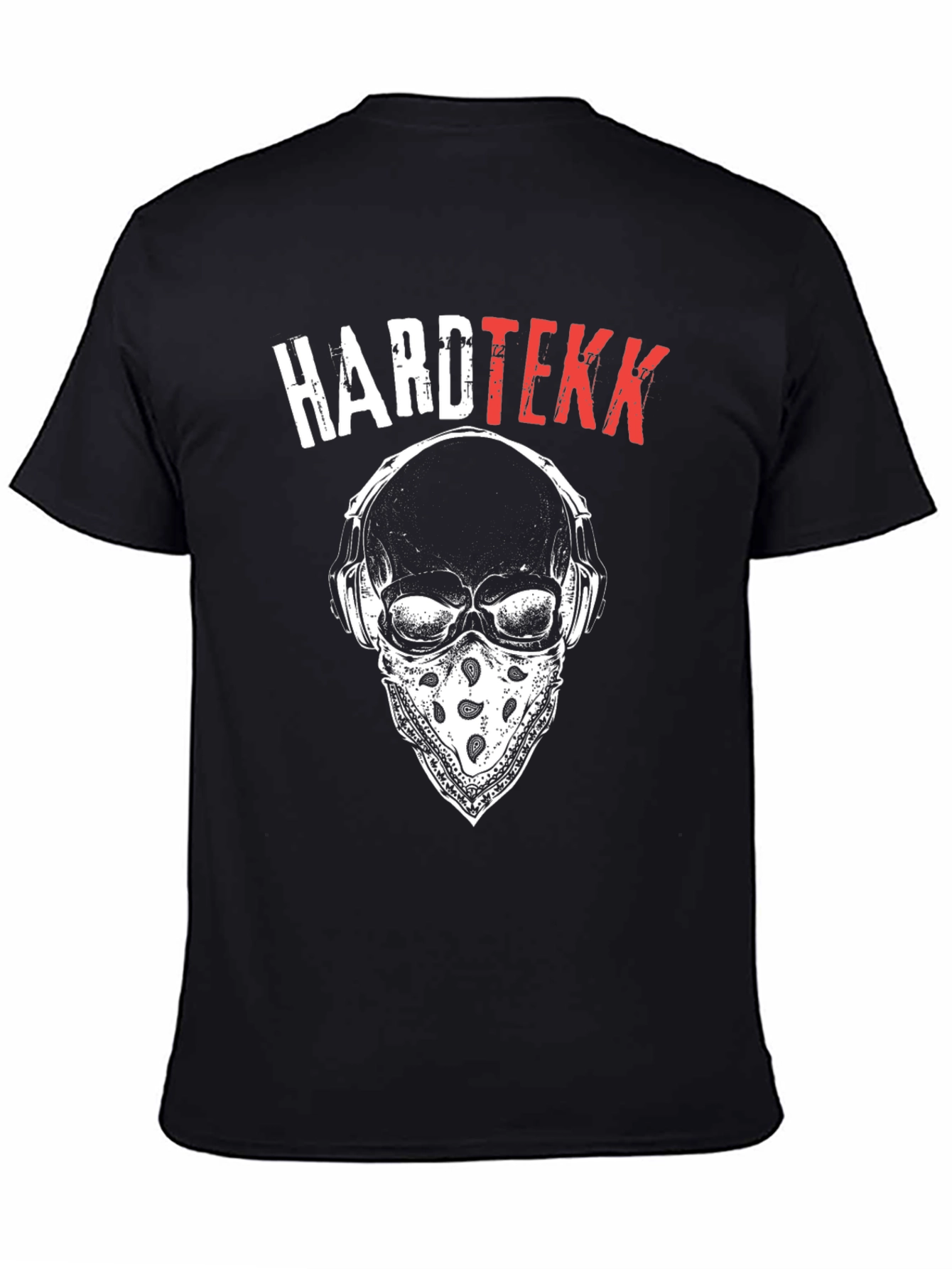 Hardtekk Skull Graphic T-Shirt - Black Cotton Tee
