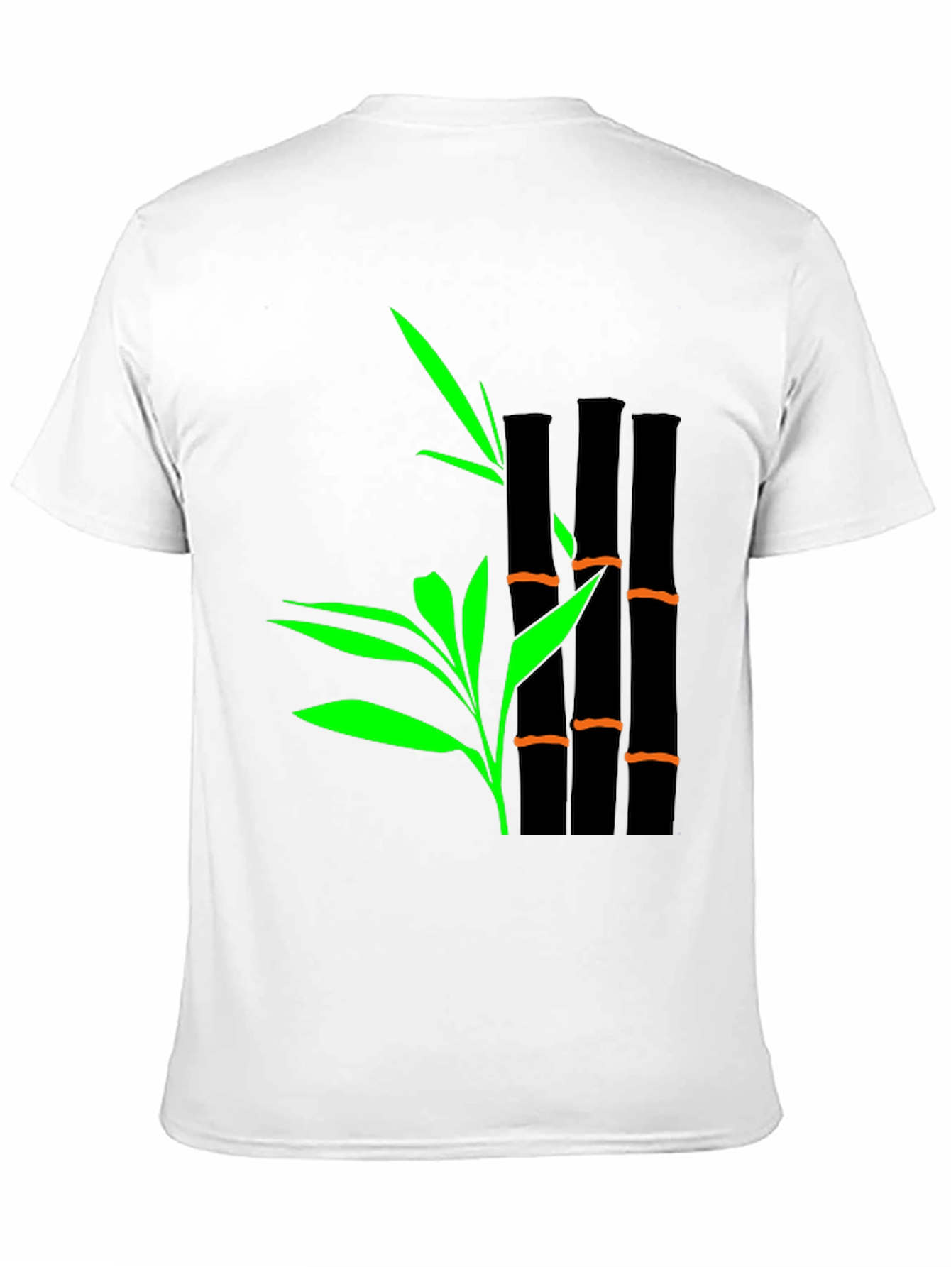 Bamboo Graphic Print T-Shirt - Stylish Casual Tee
