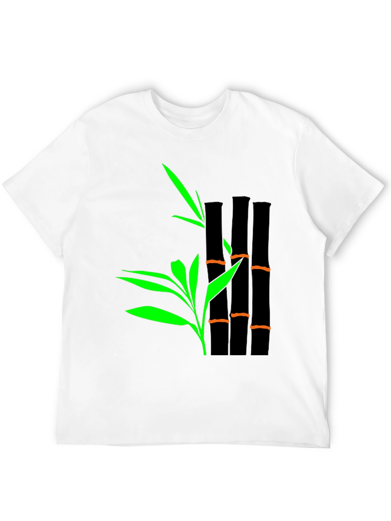 Bamboo Graphic Print T-Shirt - Stylish Casual Tee