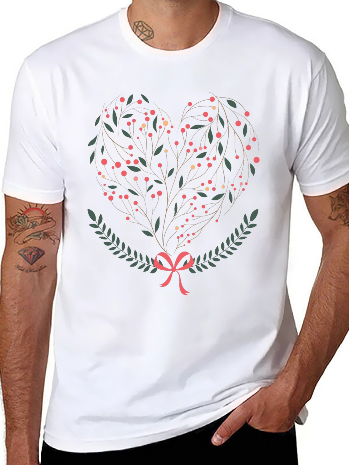 Heart of Berries Graphic Tee - Black