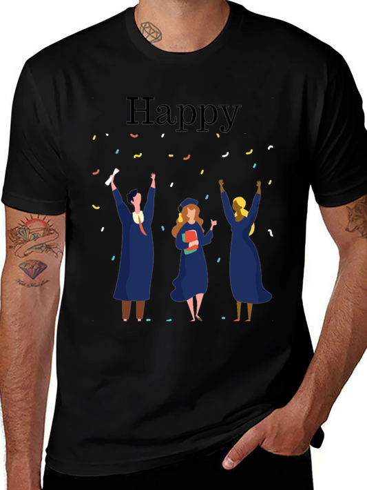 Happy Graduation Celebration Black T-Shirt