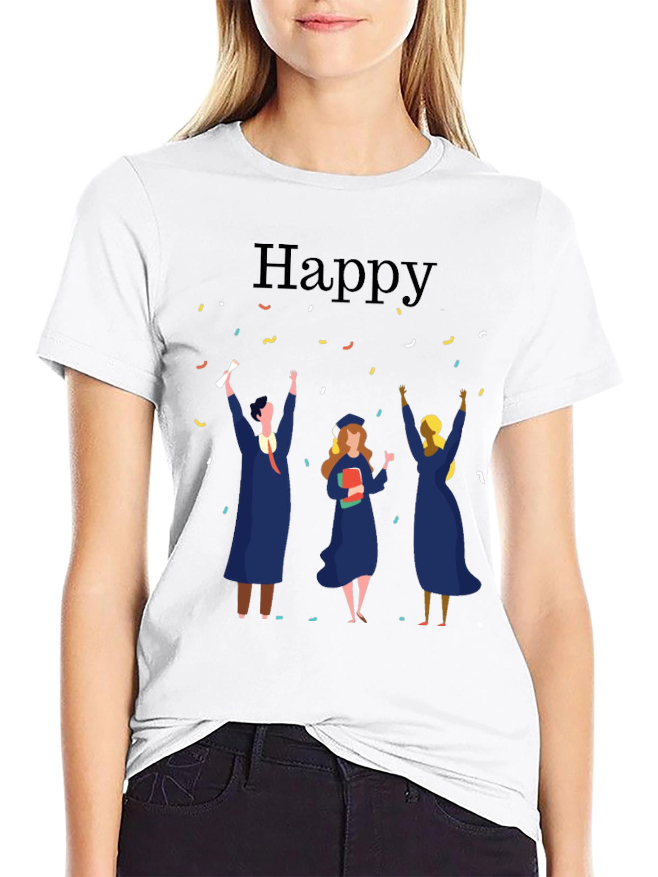 Happy Graduation Celebration Black T-Shirt