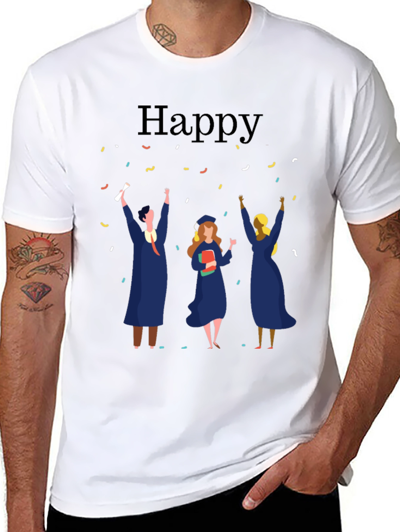 Happy Graduation Celebration Black T-Shirt