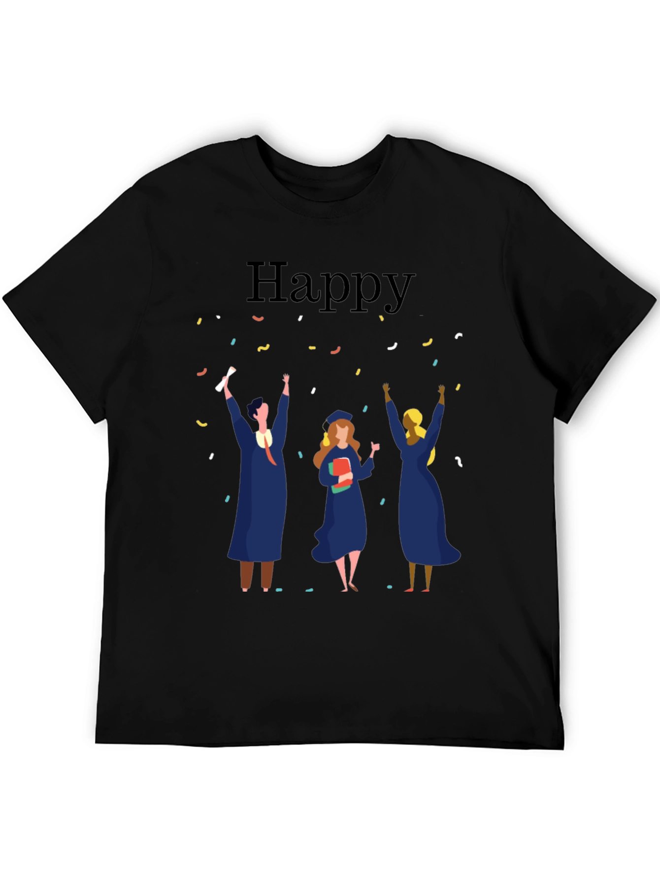 Happy Graduation Celebration Black T-Shirt