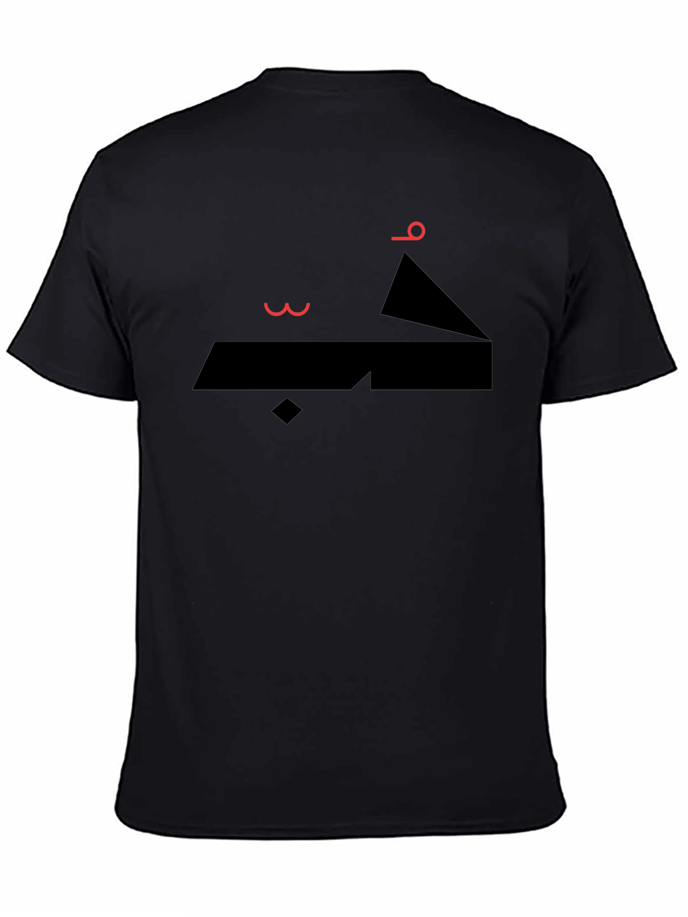 Abstract Arabic Graphic Print Black T-Shirt