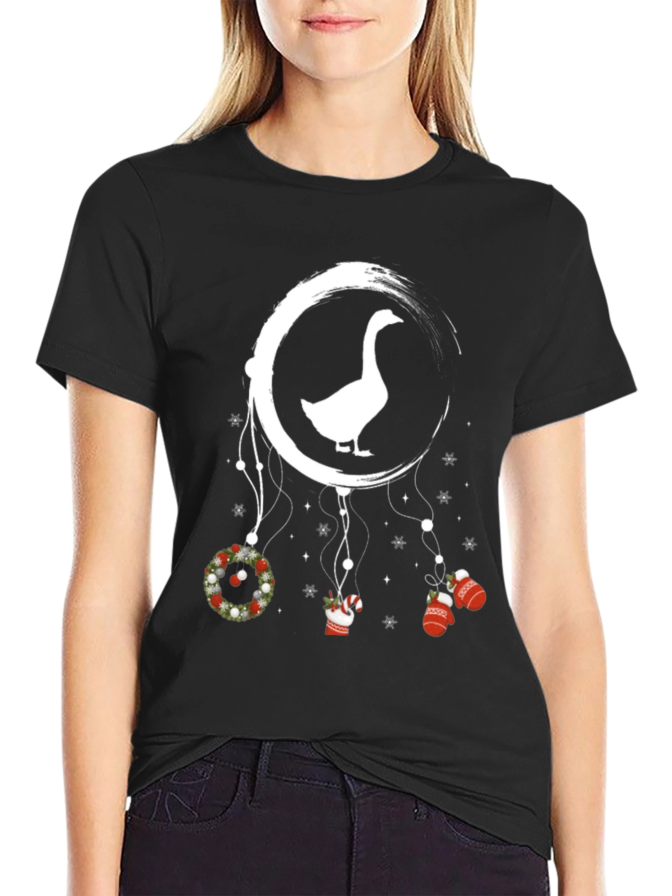 Goose Christmas Dreamcatcher Graphic Tee