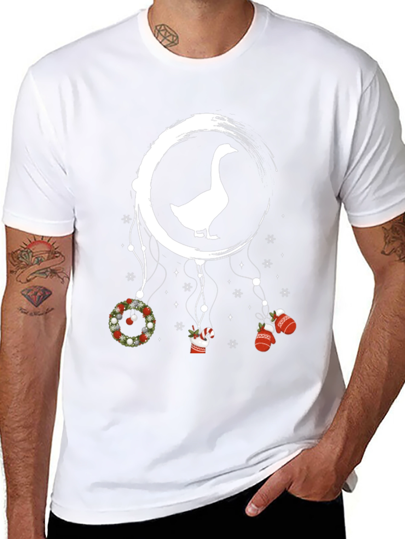 Goose Christmas Dreamcatcher Graphic Tee