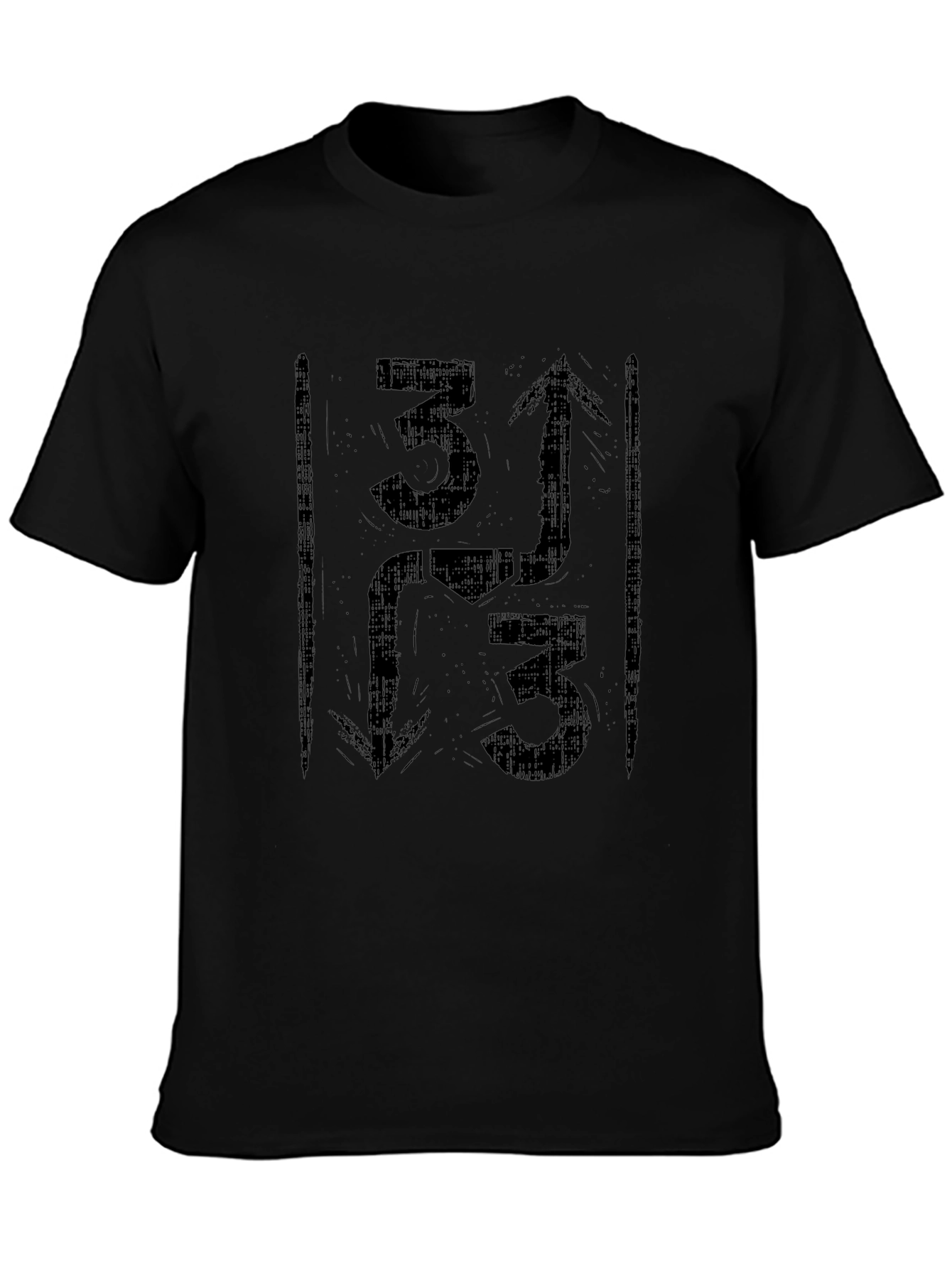 Graphic Tee: 3 Up 3 Down - Black T-Shirt
