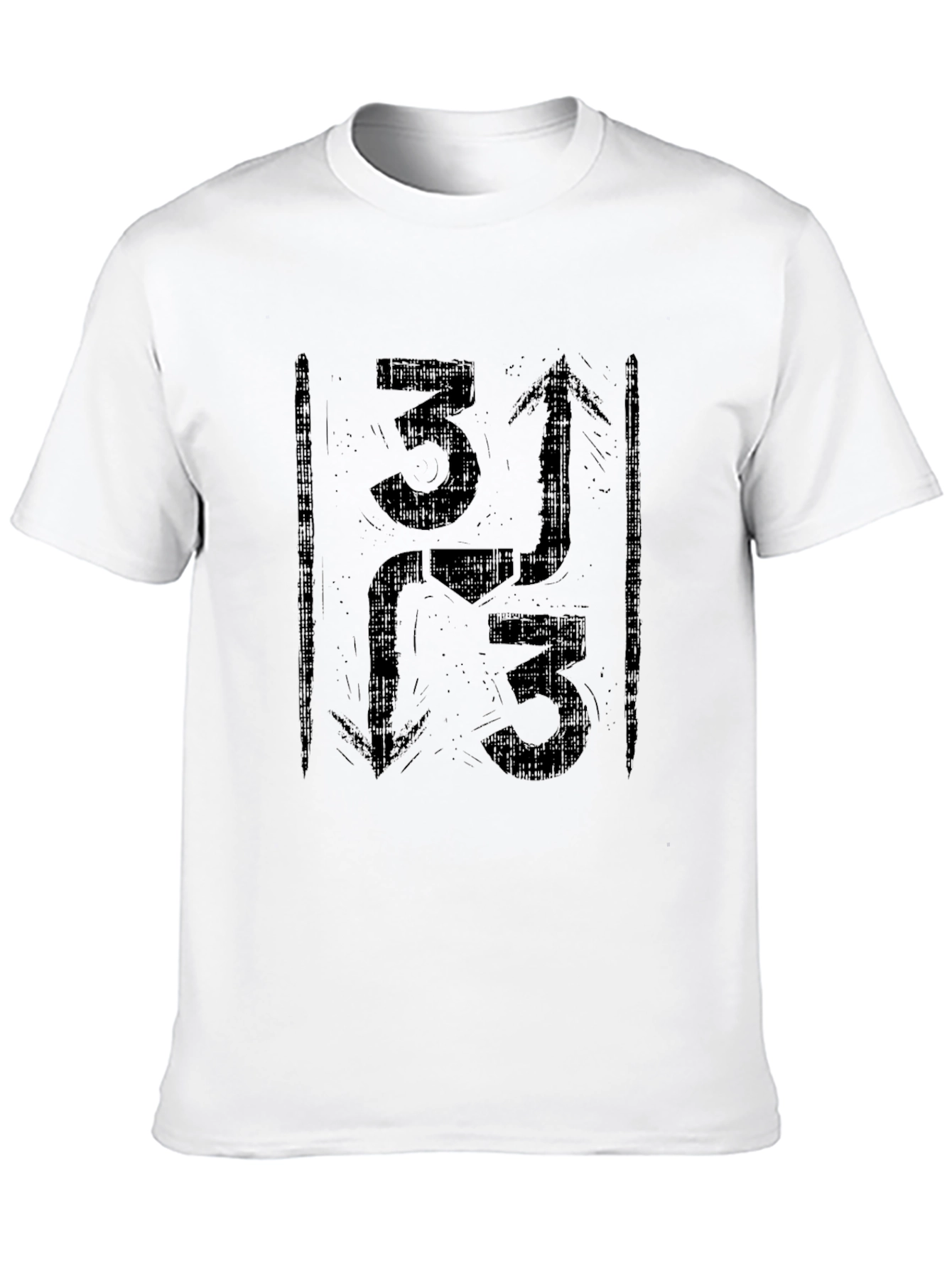 Graphic Tee: 3 Up 3 Down - Black T-Shirt