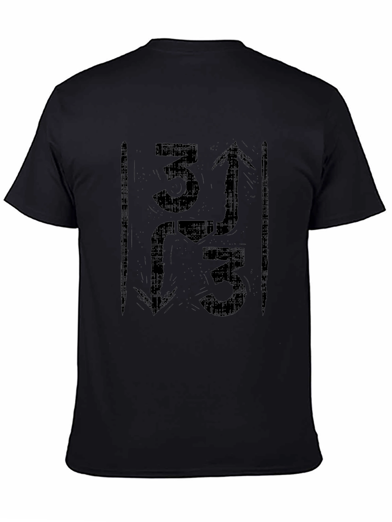 Graphic Tee: 3 Up 3 Down - Black T-Shirt