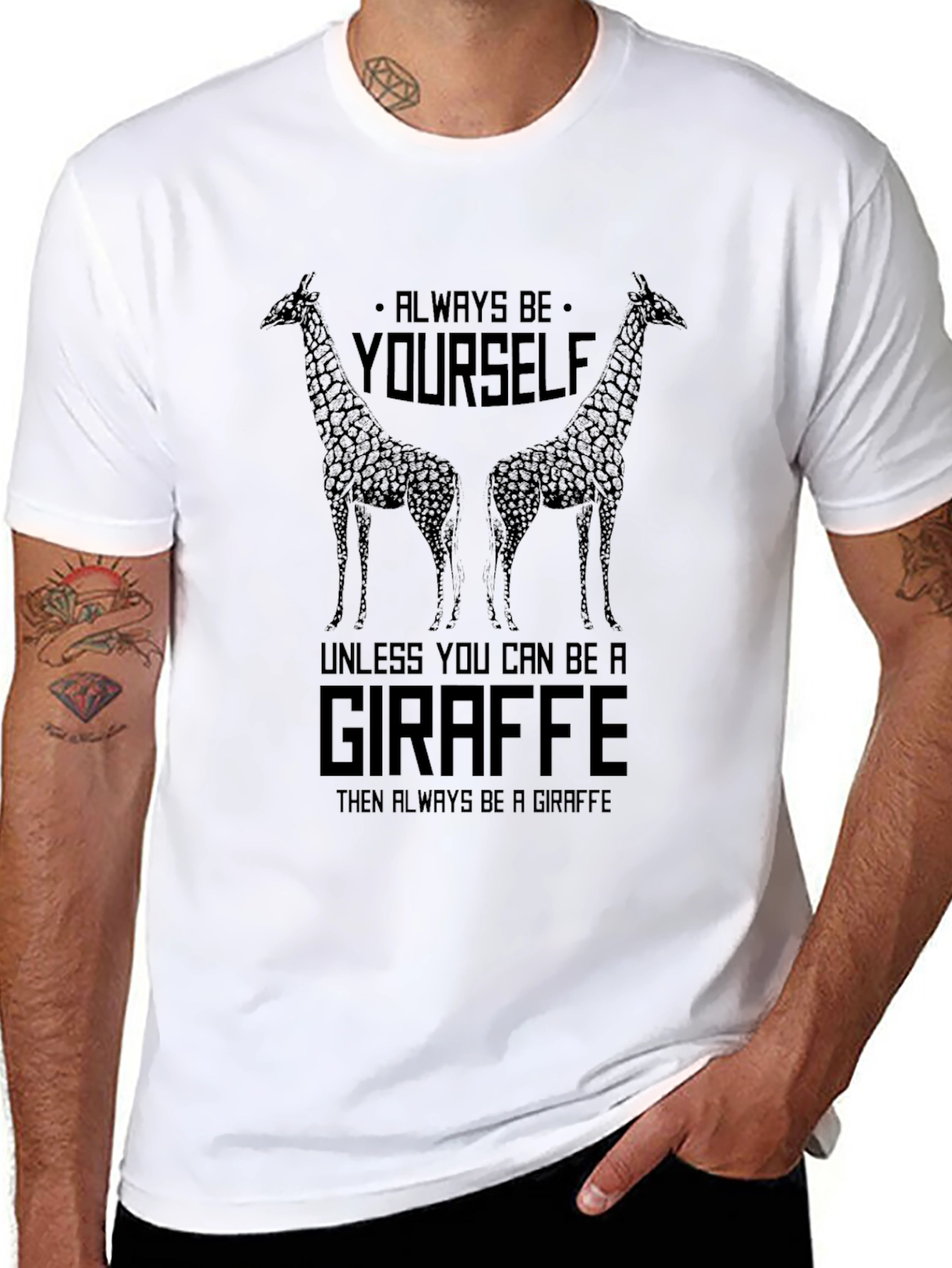 Giraffe Graphic T-Shirt - Be Yourself Apparel