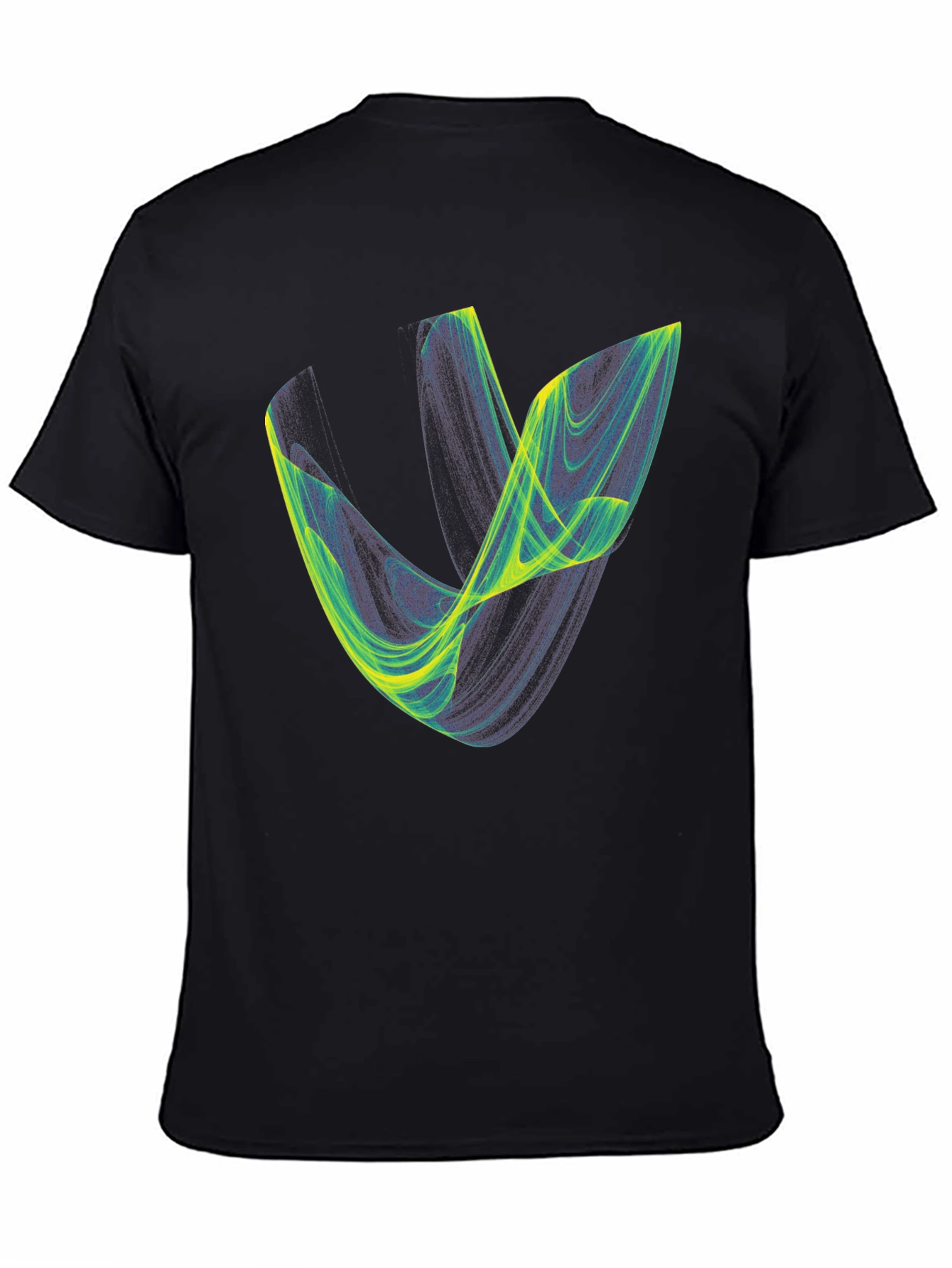 Abstract Graphic Tee - Black Cotton Blend