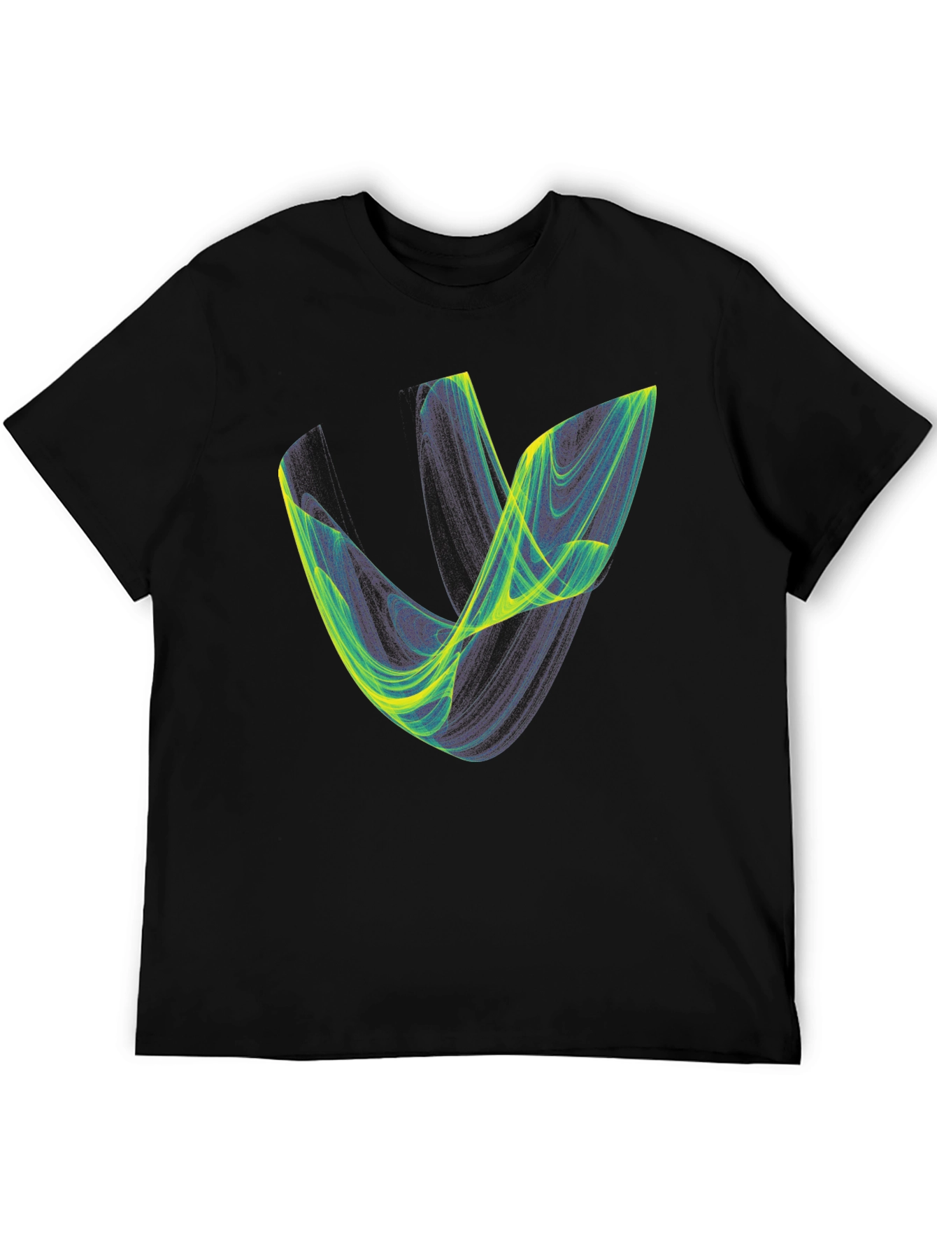 Abstract Graphic Tee - Black Cotton Blend