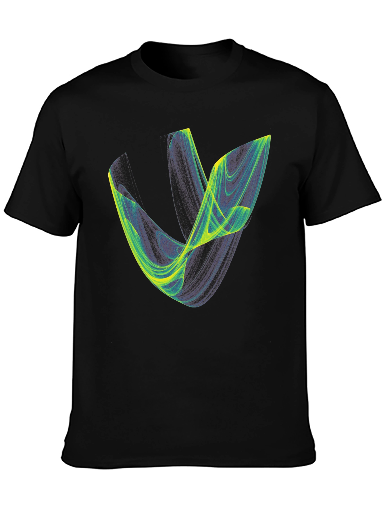 Abstract Graphic Tee - Black Cotton Blend