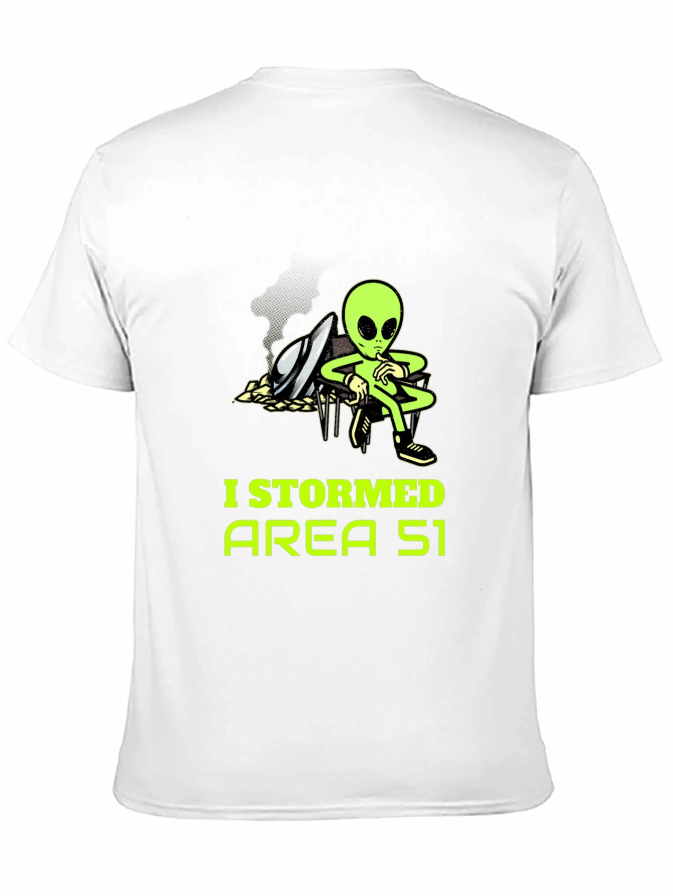Area 51 Alien T-Shirt - Black Cotton Graphic Tee