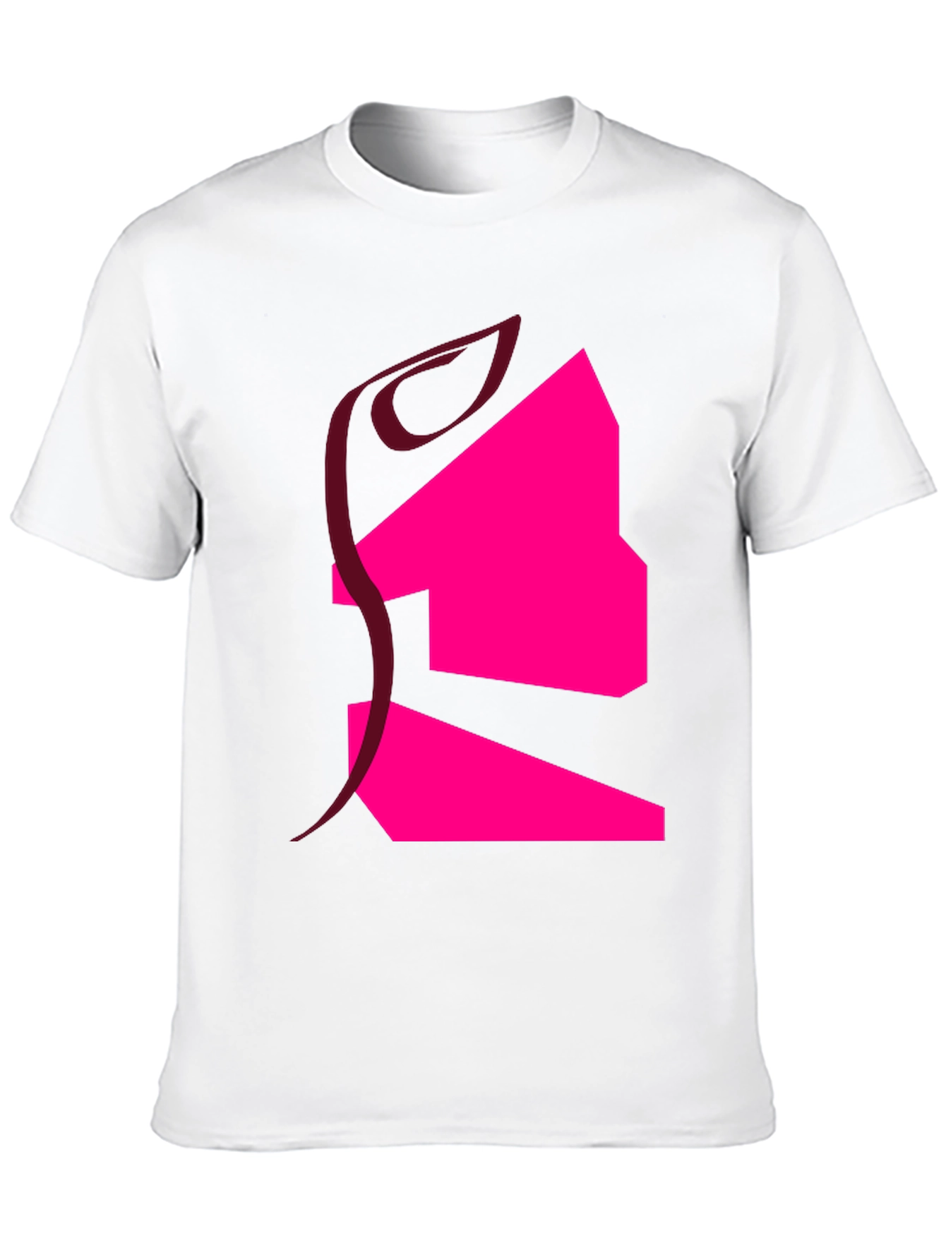 Abstract Graphic T-Shirt - Black Cotton Blend