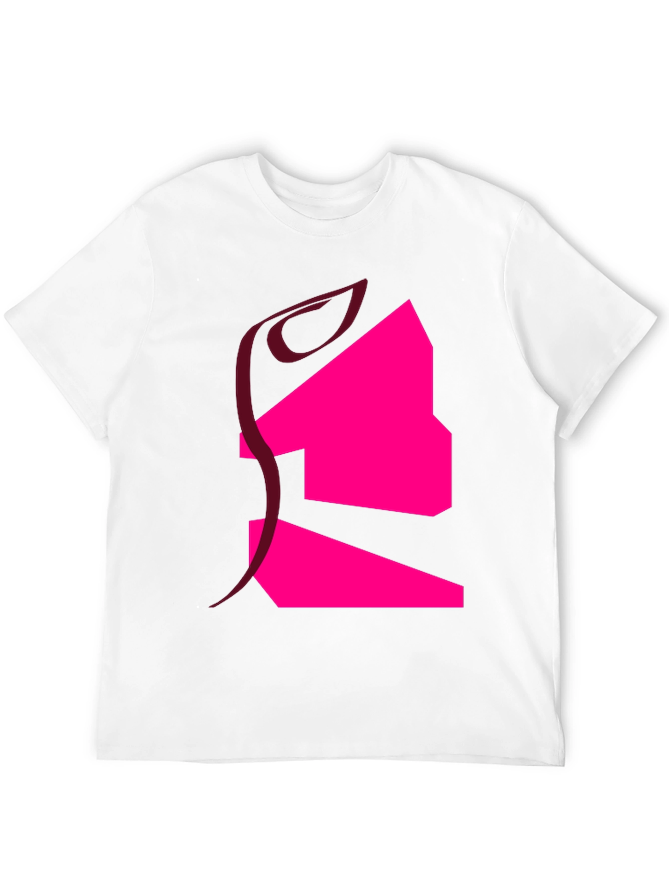 Abstract Graphic T-Shirt - Black Cotton Blend