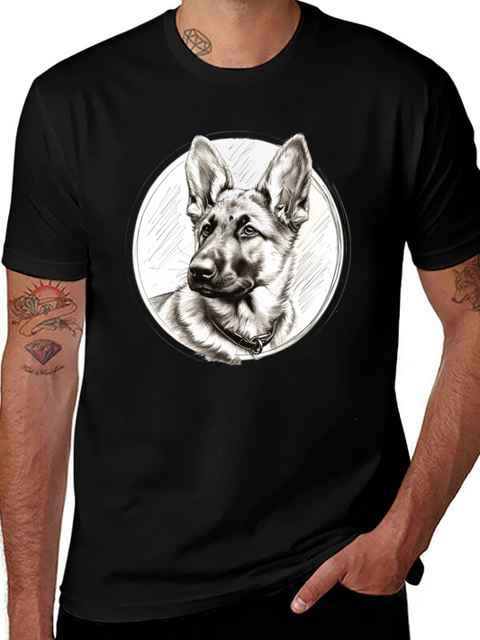 German Shepherd Dog Sketch T-Shirt