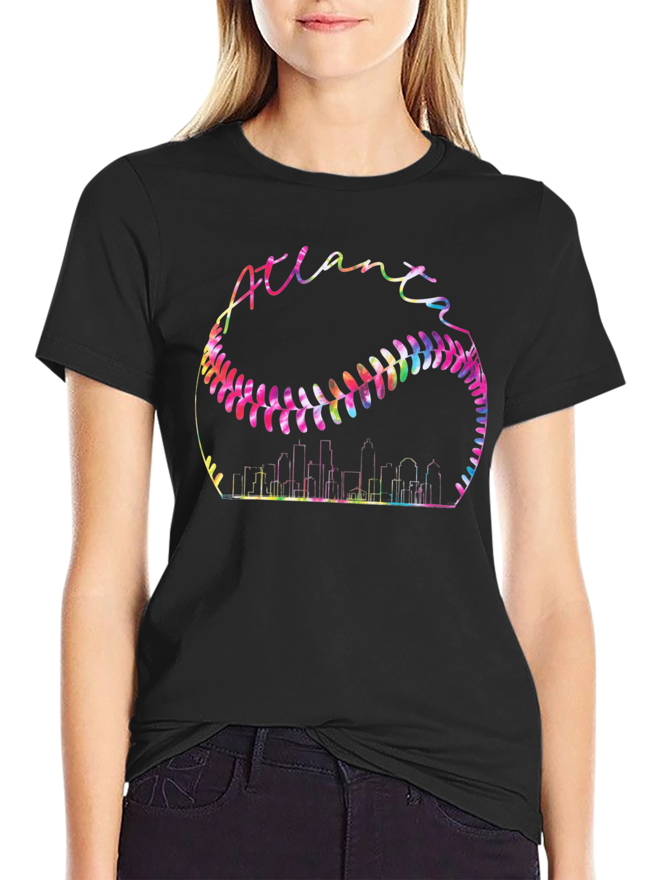 Atlanta Baseball Skyline Graphic Tee