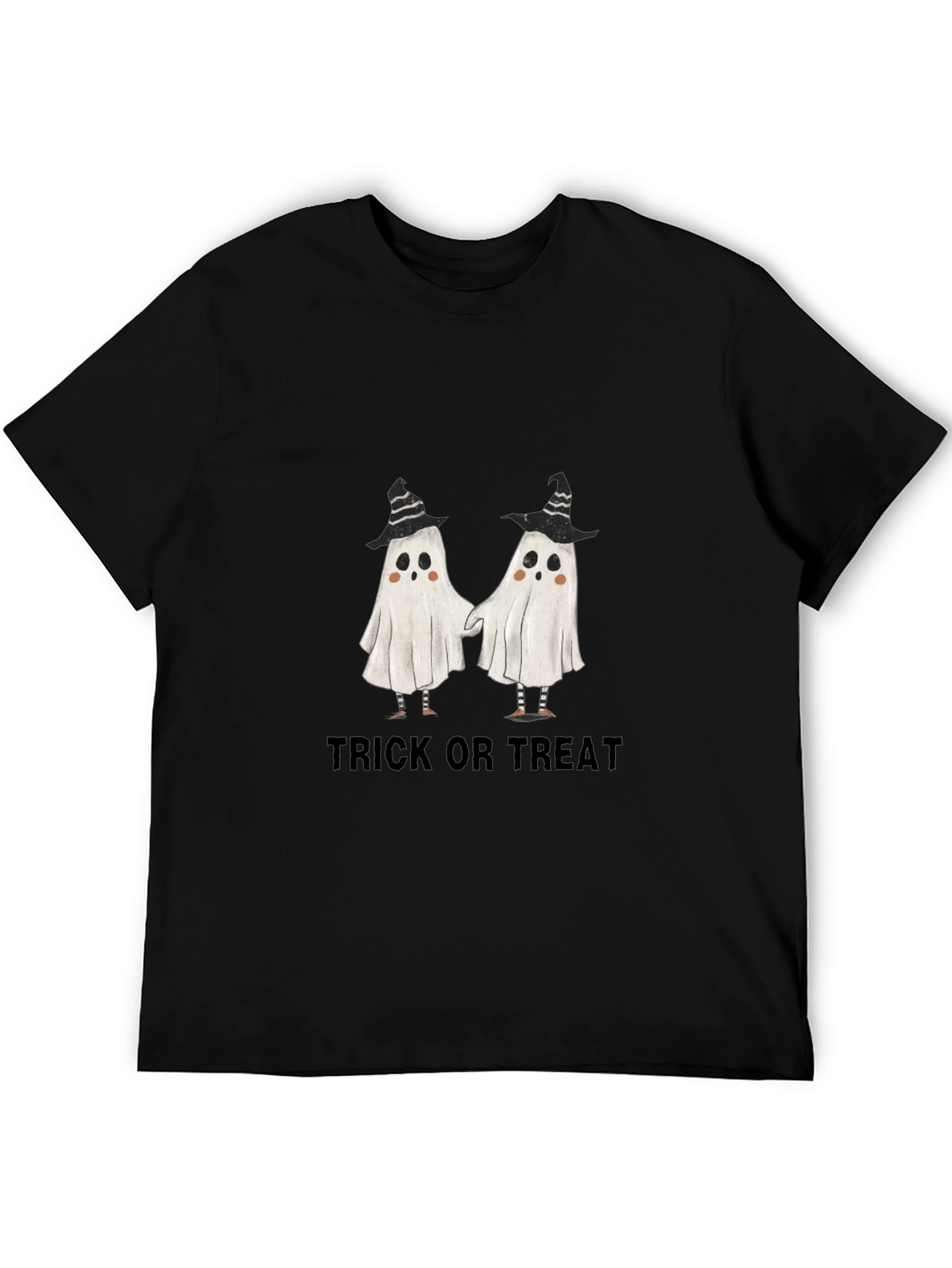 Halloween Ghost Trick or Treat Graphic T-Shirt