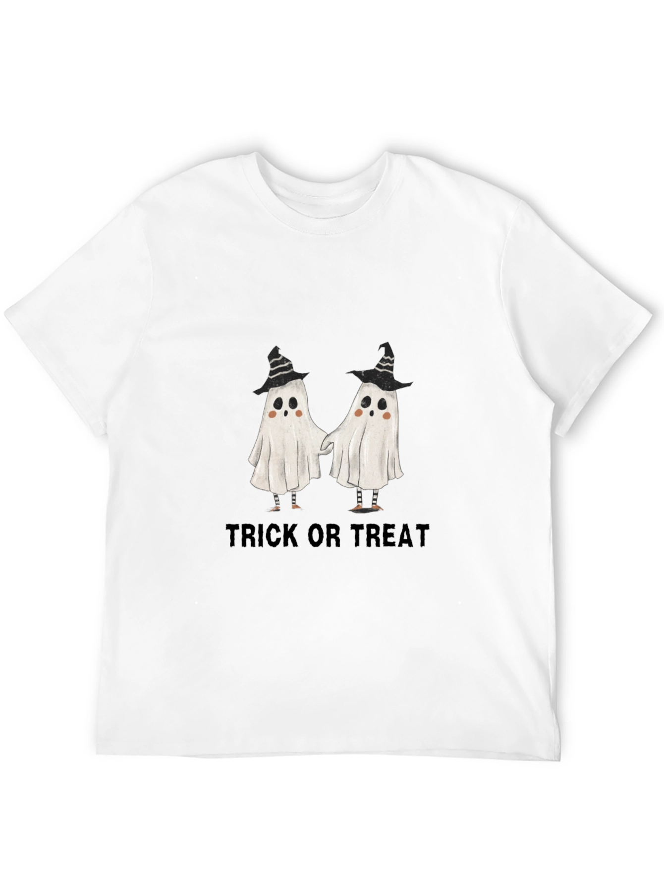 Halloween Ghost Trick or Treat Graphic T-Shirt