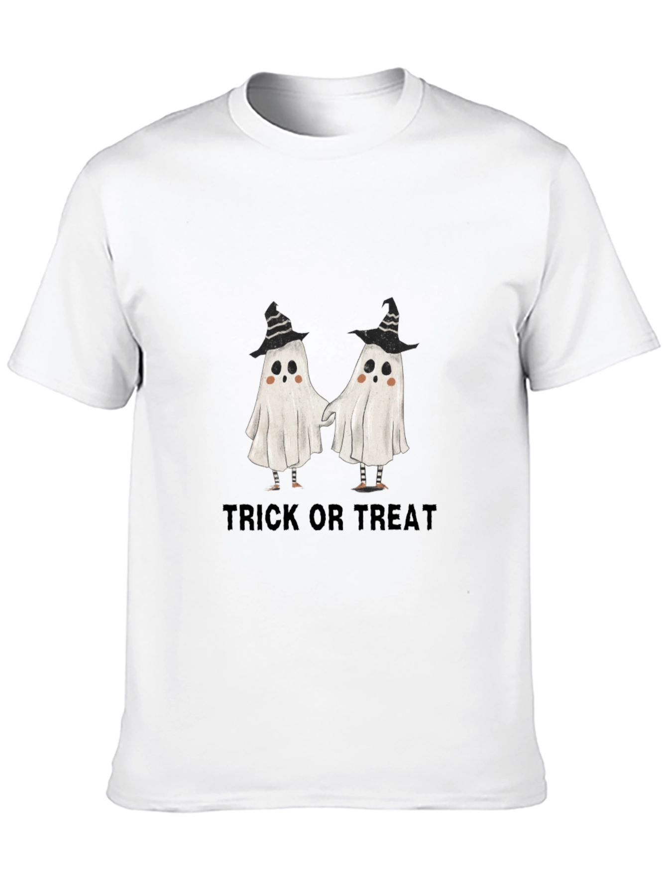 Halloween Ghost Trick or Treat Graphic T-Shirt