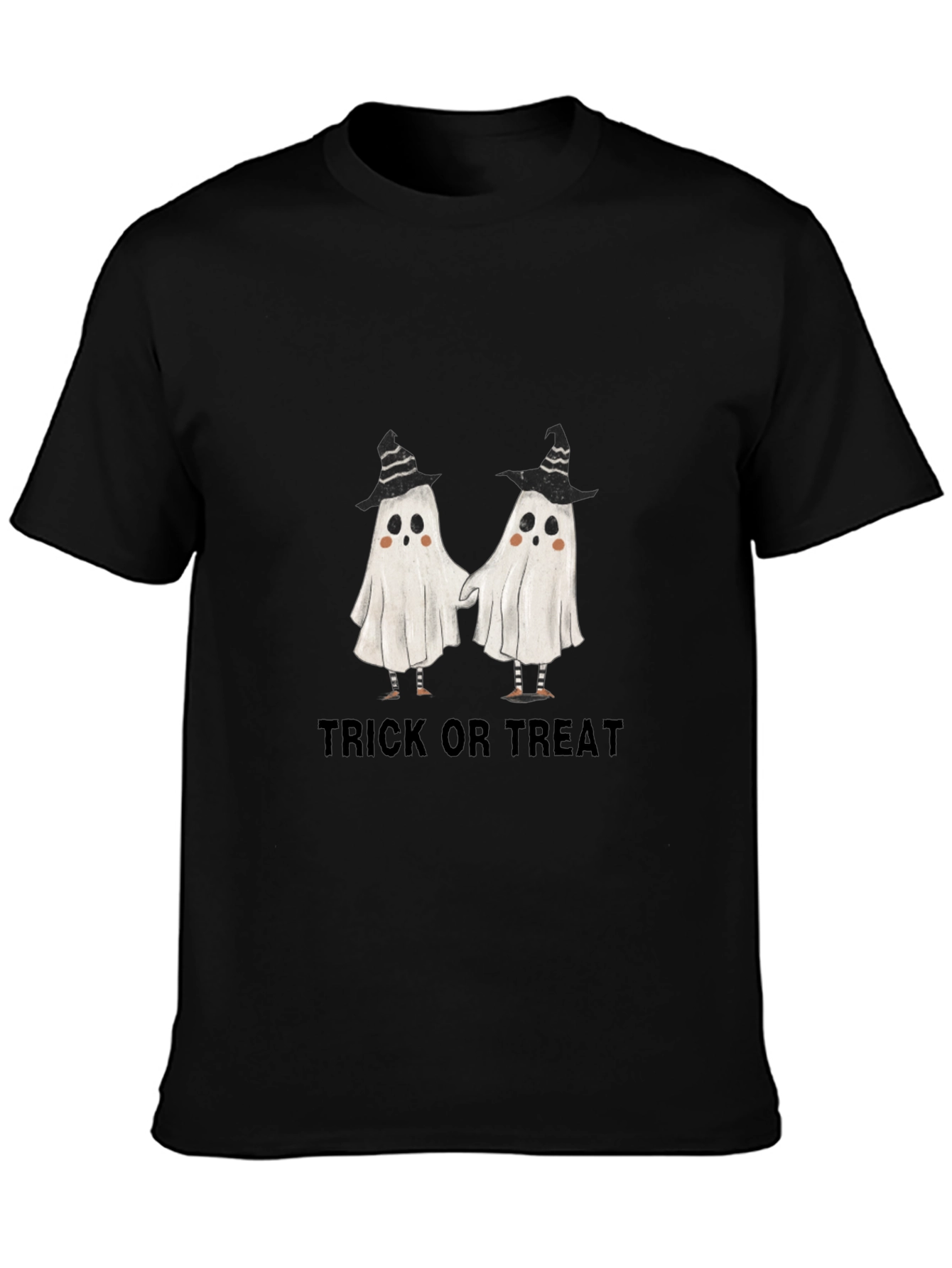 Halloween Ghost Trick or Treat Graphic T-Shirt