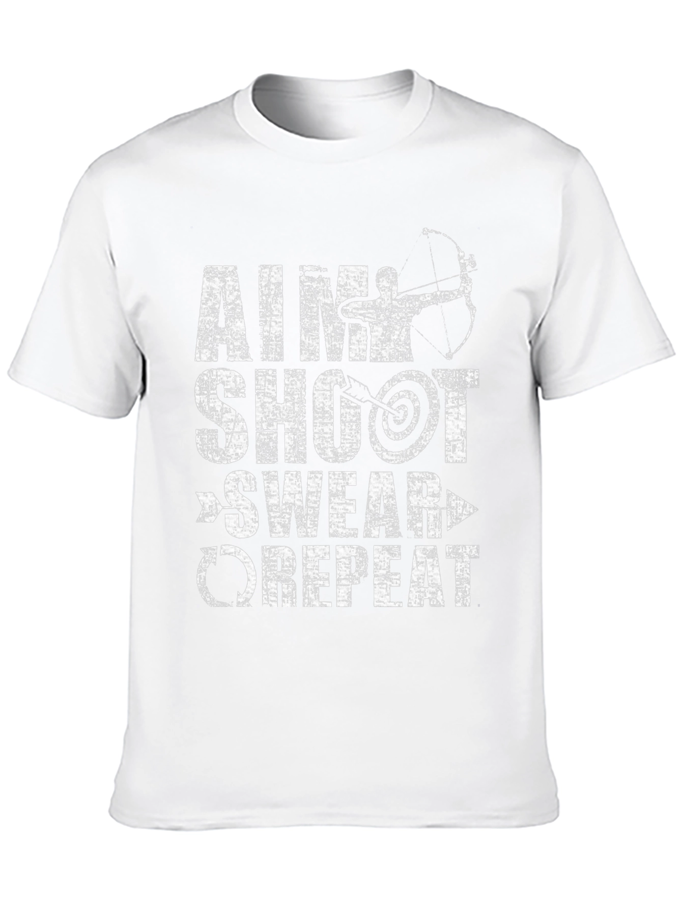 Aim Shoot Swear Repeat T-Shirt Archery Bow Arrow Target