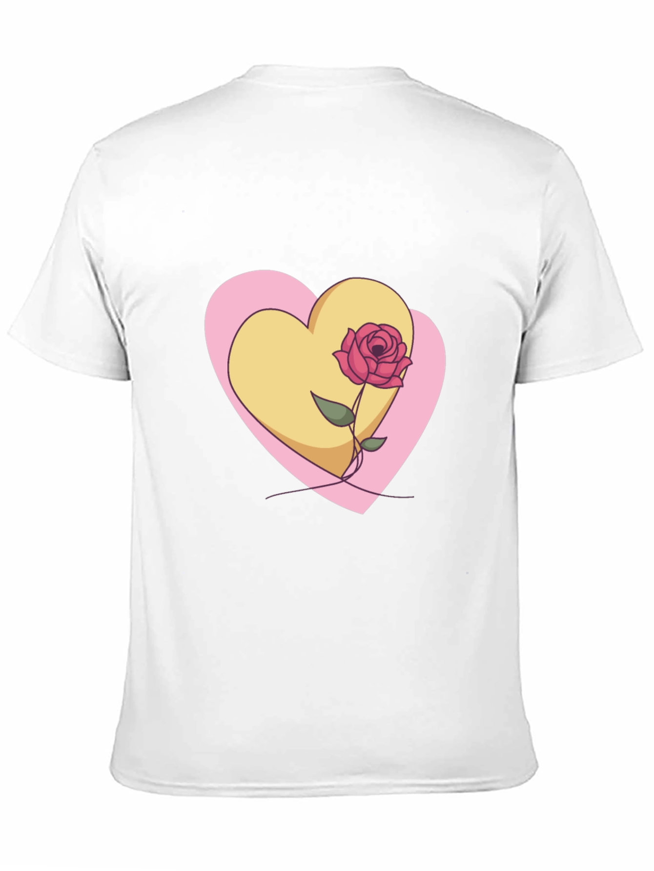 Heart & Rose Graphic Black T-Shirt