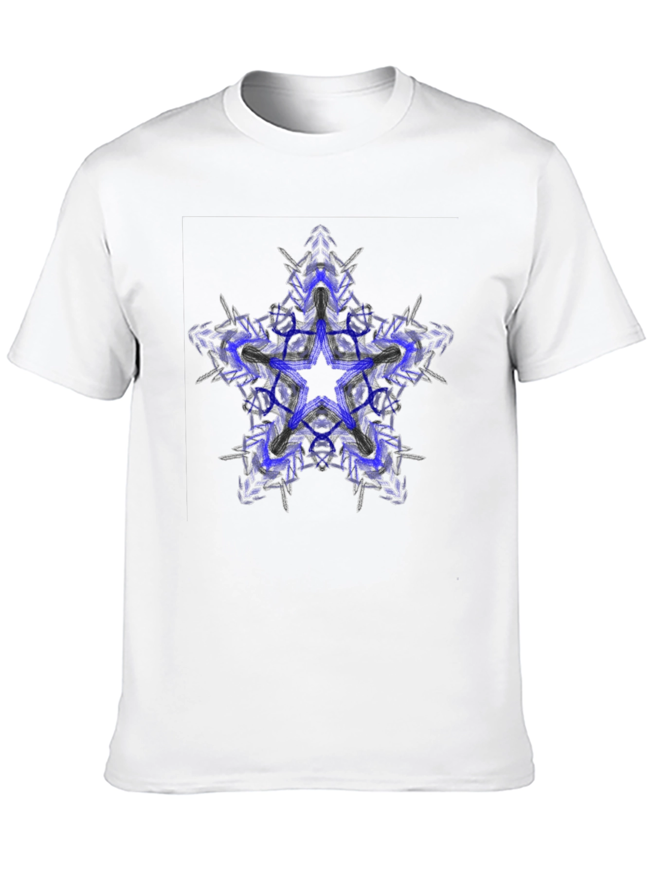 Abstract Star Graphic Tee - Modern Style