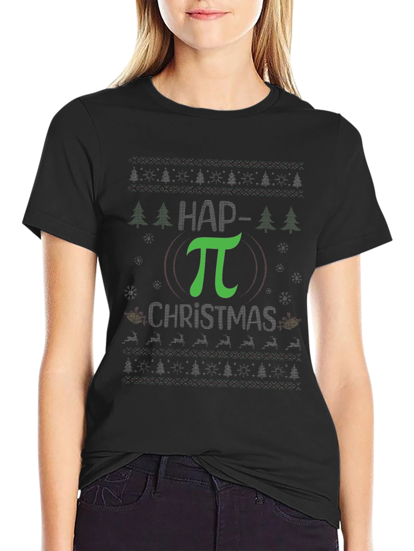 Happy Pi Christmas T-Shirt - Math Holiday Tee