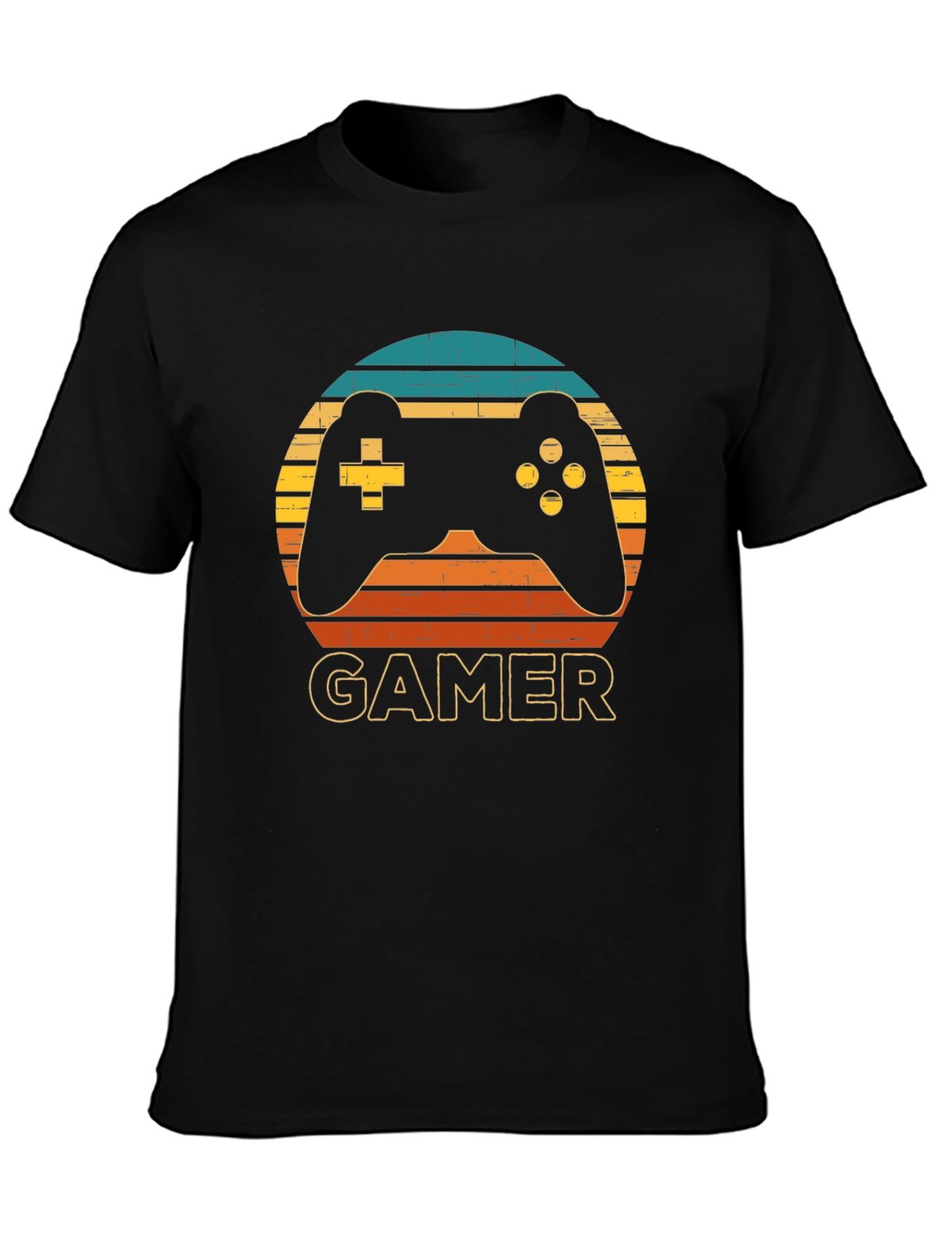 Gamer Controller Graphic T-Shirt - Retro Style