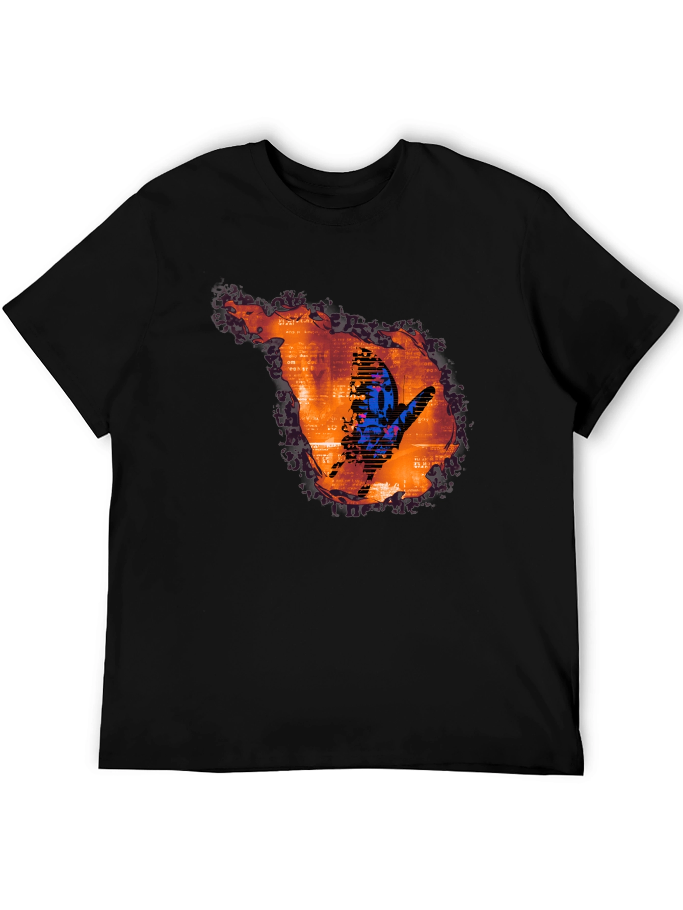 Abstract Butterfly Graphic Print T-Shirt