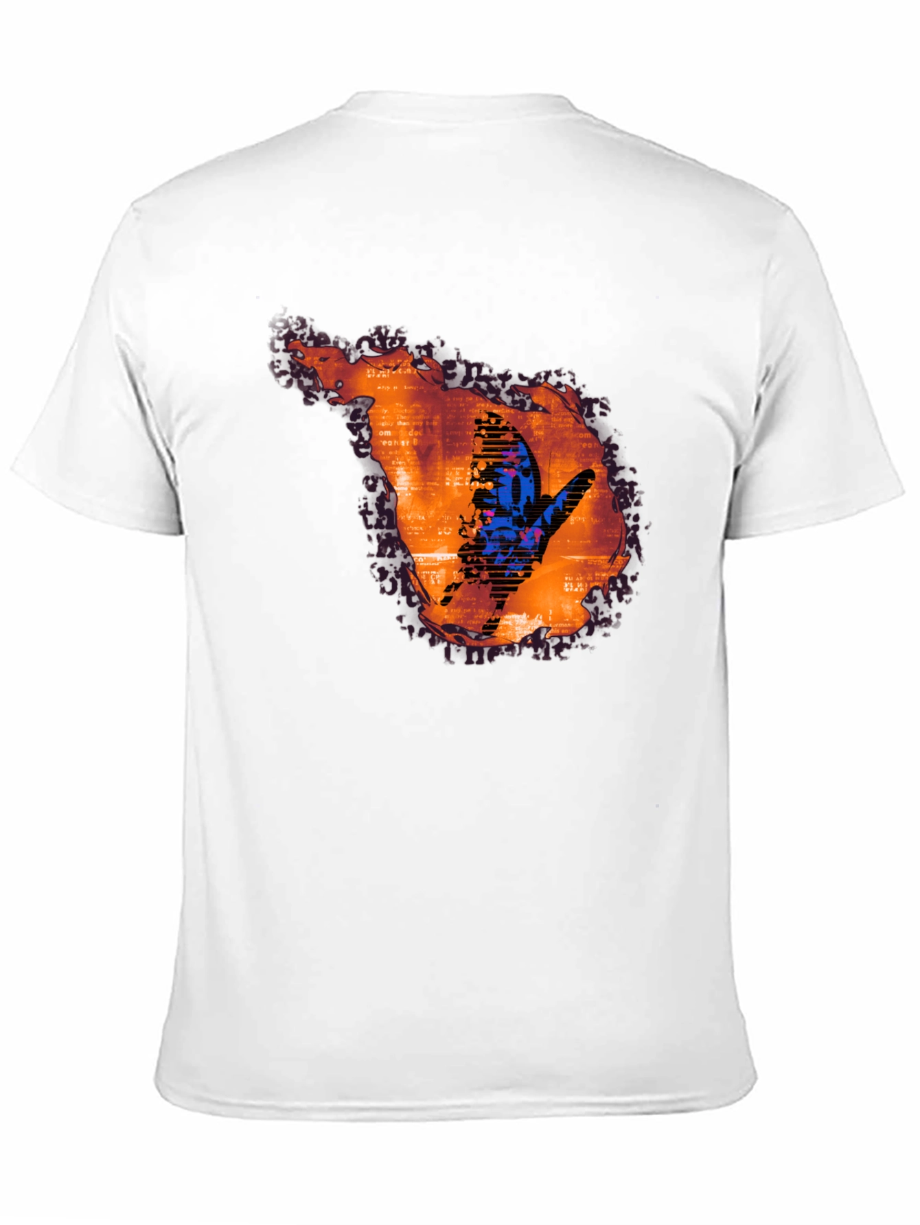 Abstract Butterfly Graphic Print T-Shirt