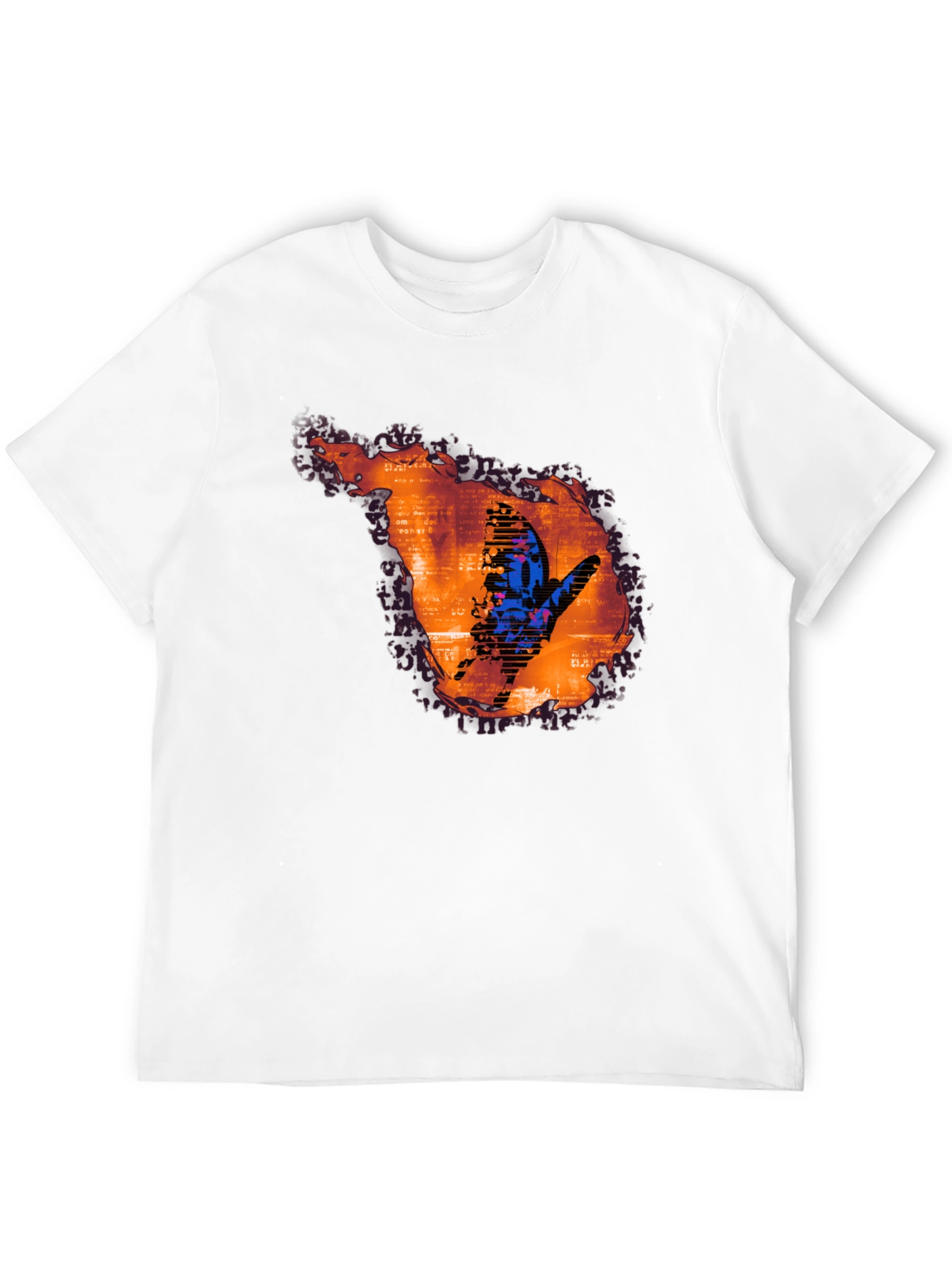 Abstract Butterfly Graphic Print T-Shirt