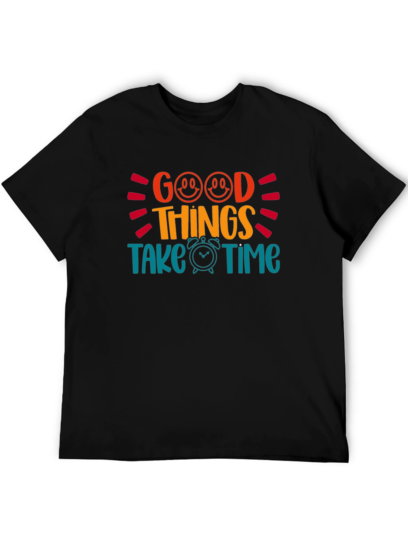 Good Things Take Time Graphic Tee - Black