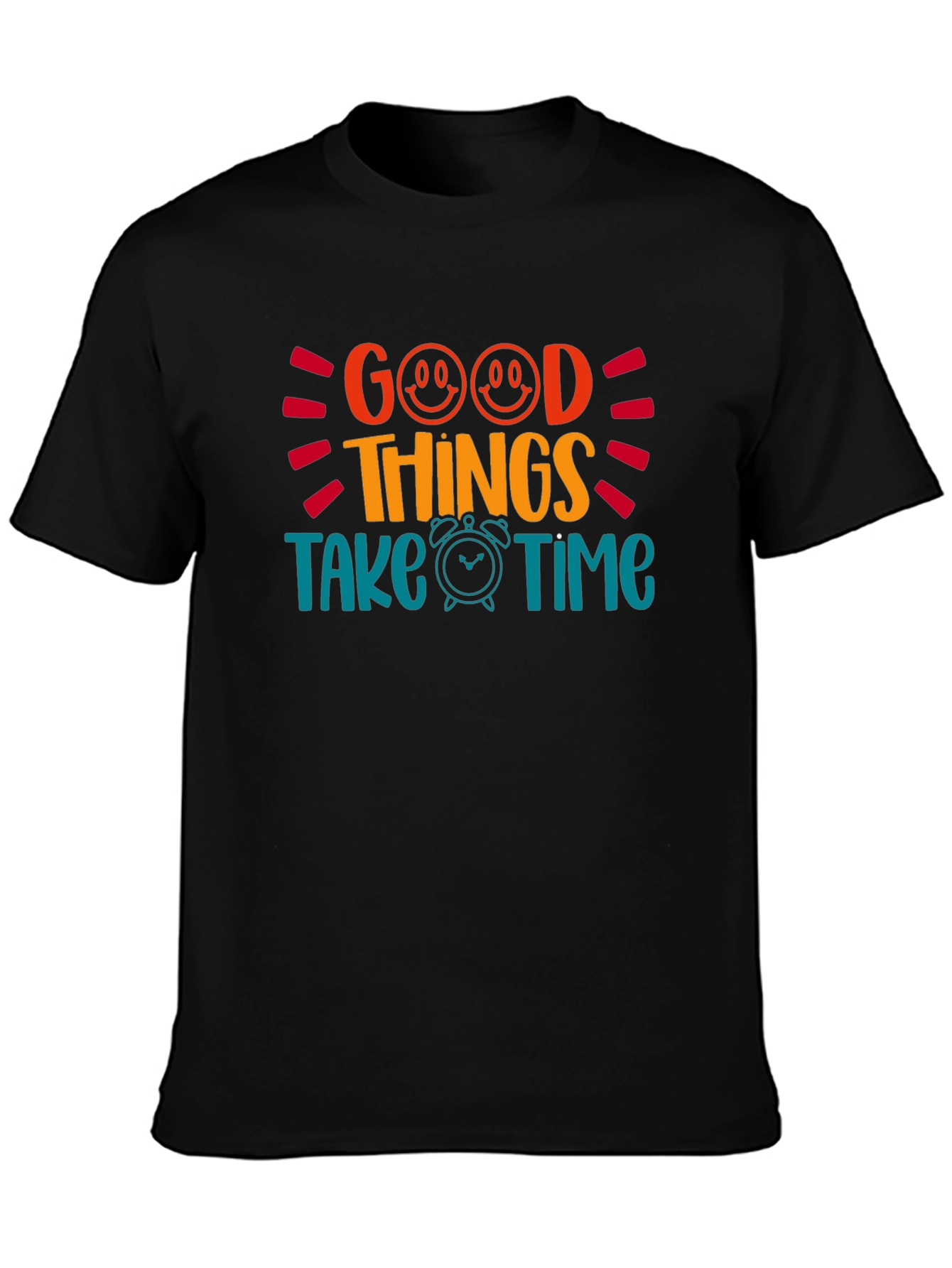 Good Things Take Time Graphic Tee - Black