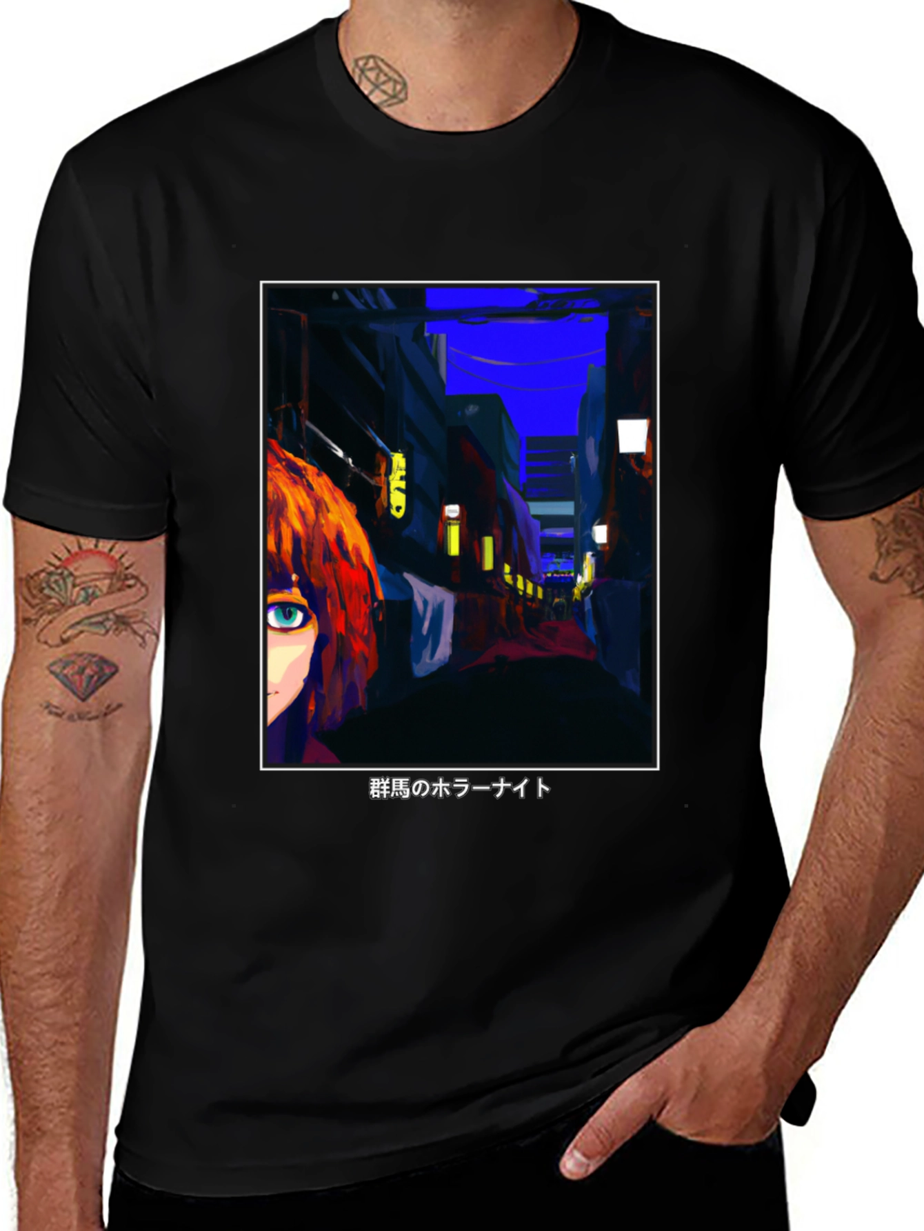 Anime Street Scene Graphic Tee