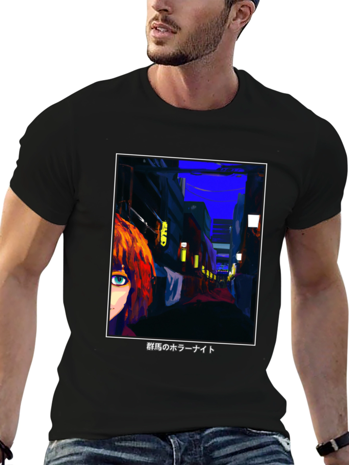 Anime Street Scene Graphic Tee