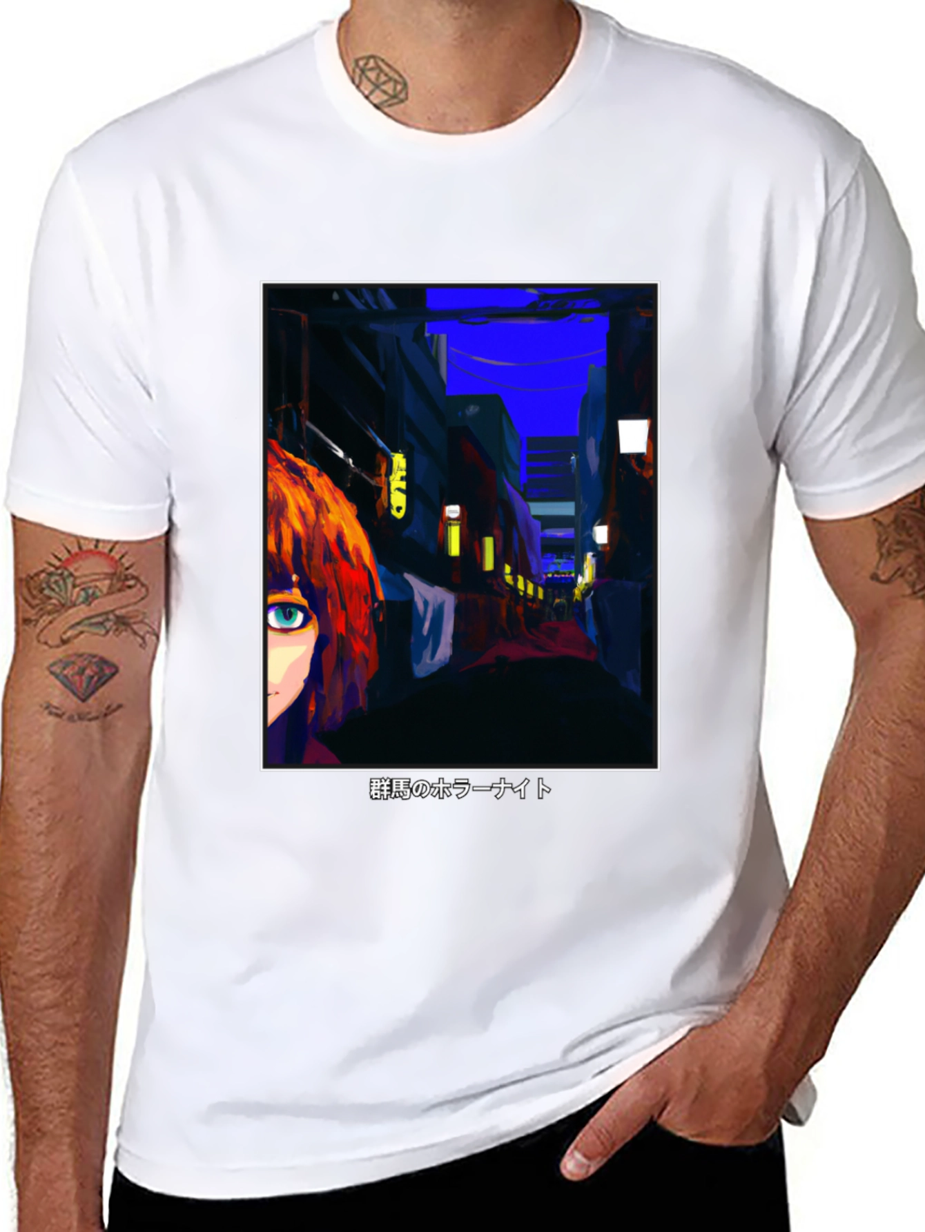Anime Street Scene Graphic Tee