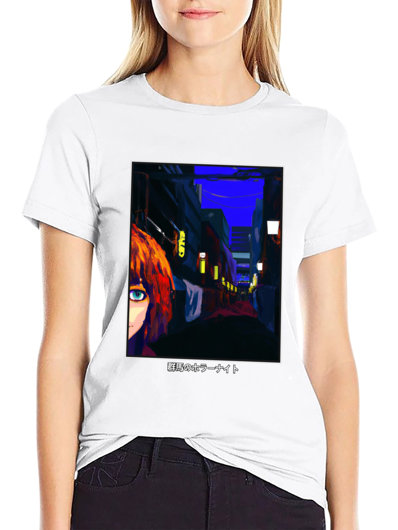 Anime Street Scene Graphic Tee