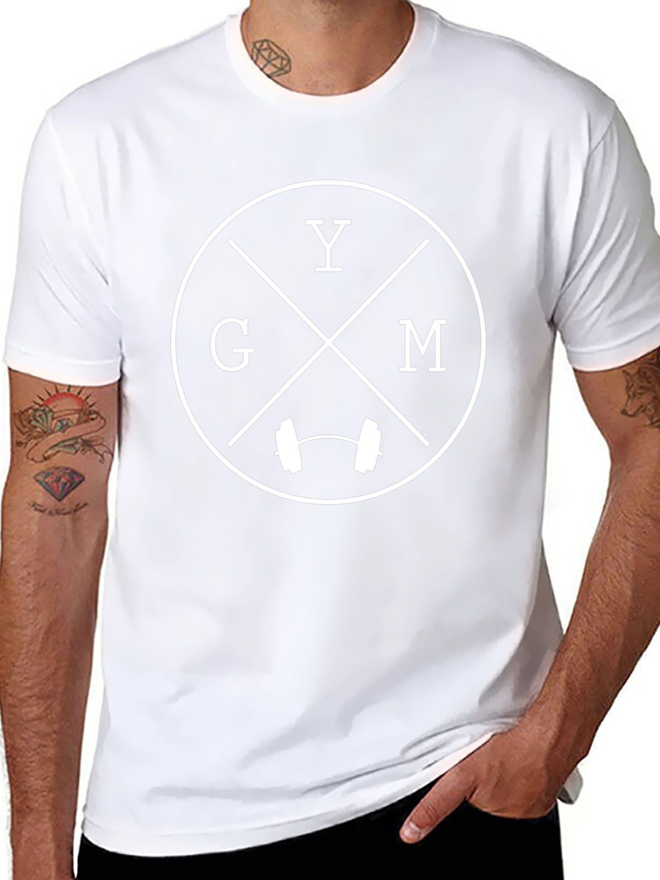 GYM T-Shirt Mens Black Fitness Tee