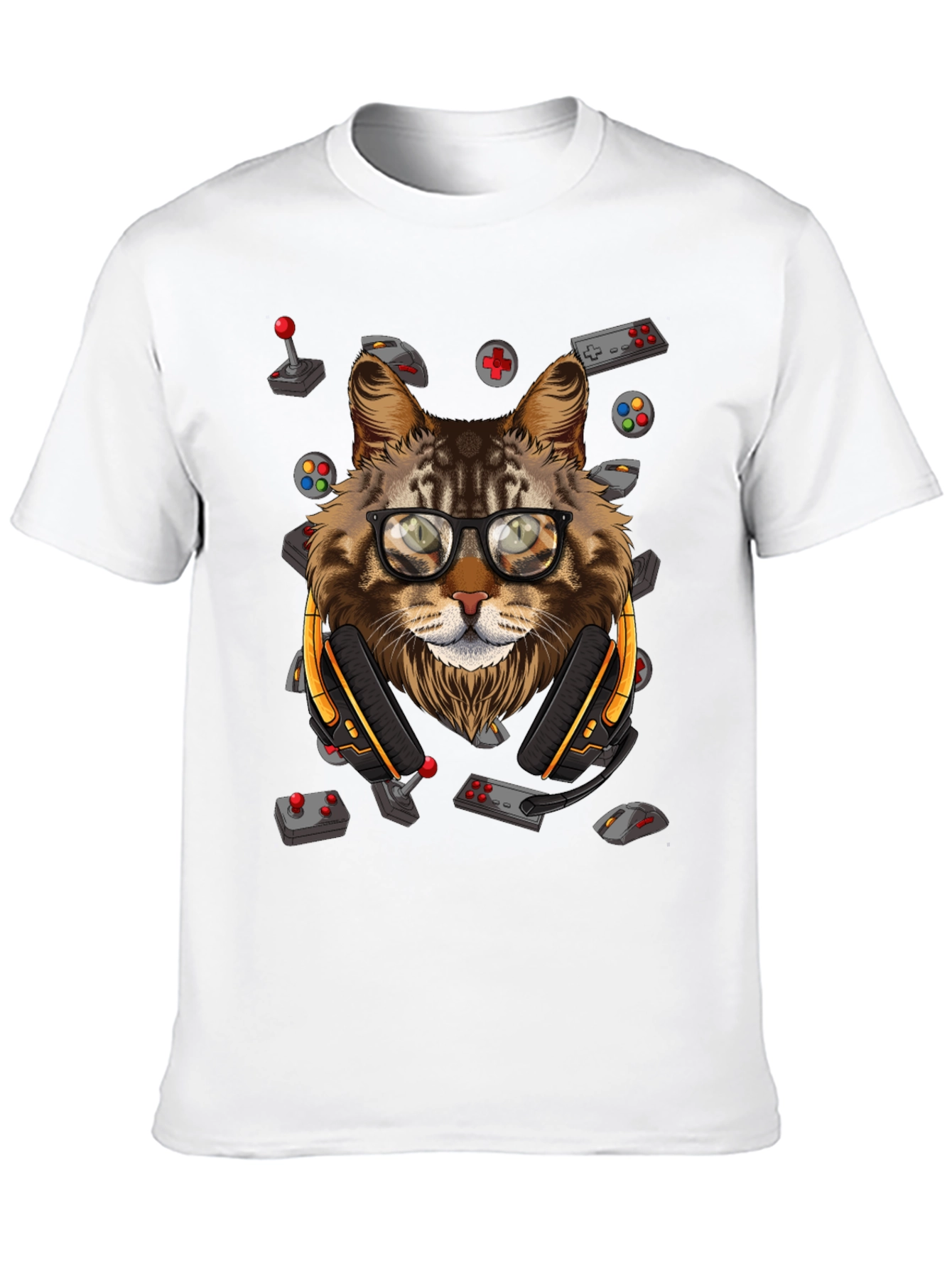 Gamer Cat T-Shirt - Playful Style