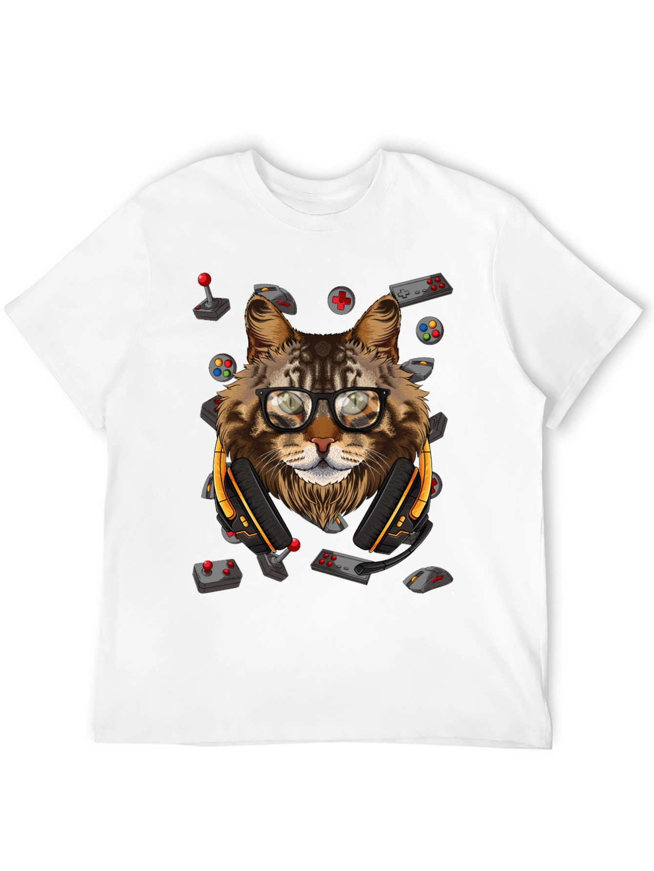 Gamer Cat T-Shirt - Playful Style