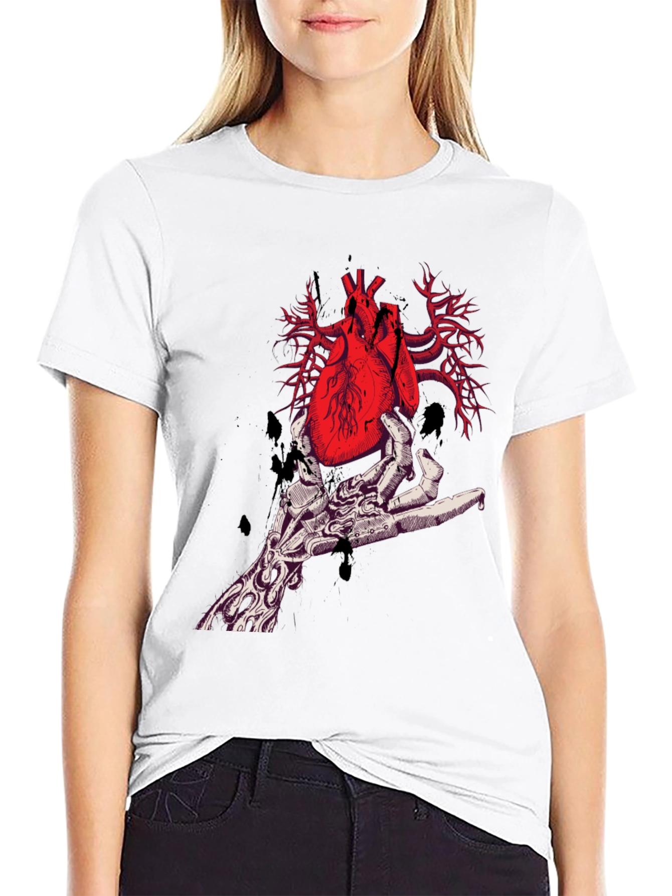 Anatomical Heart T-Shirt - Gothic Style