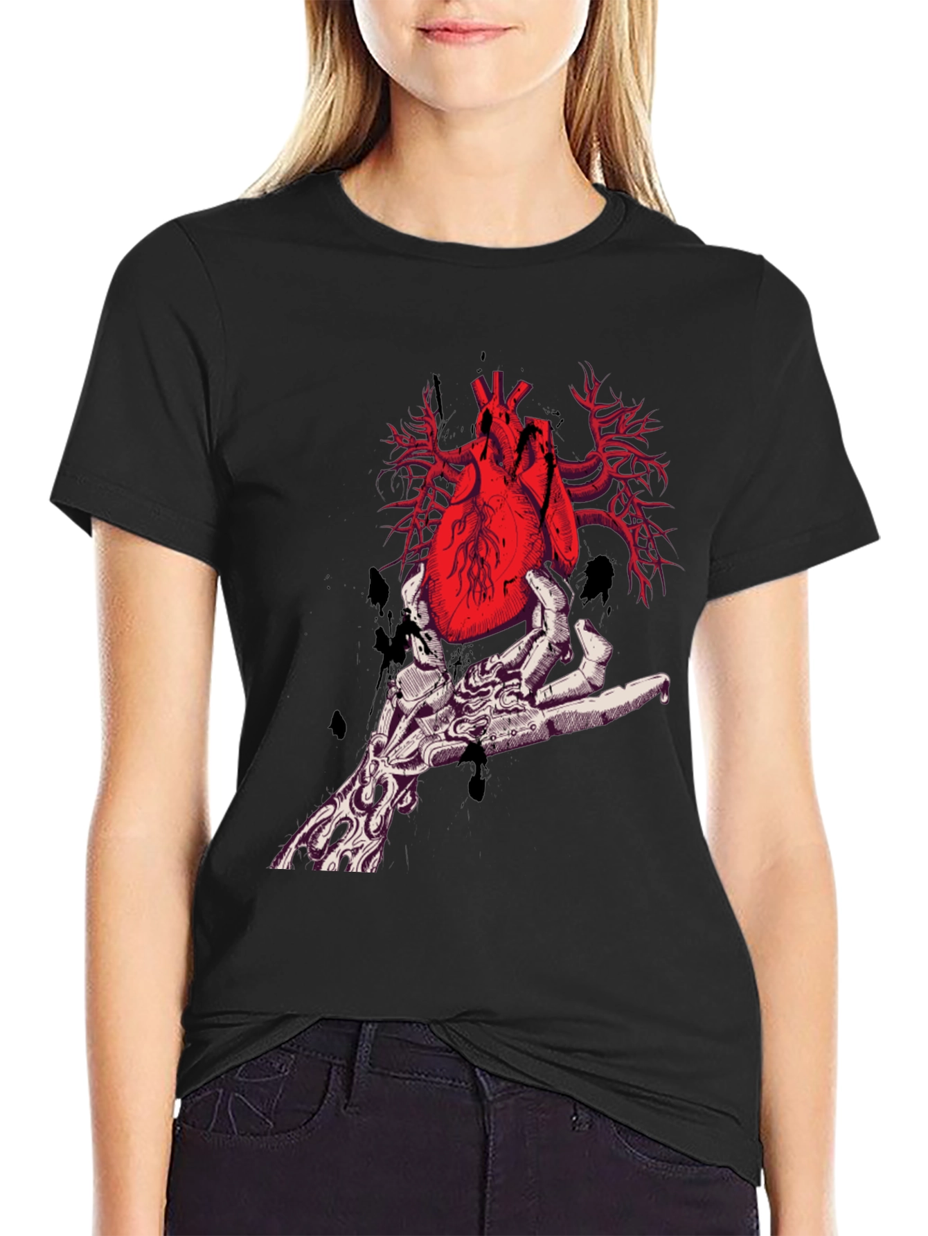 Anatomical Heart T-Shirt - Gothic Style