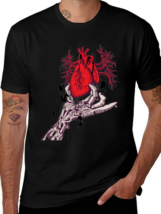 Anatomical Heart T-Shirt - Gothic Style
